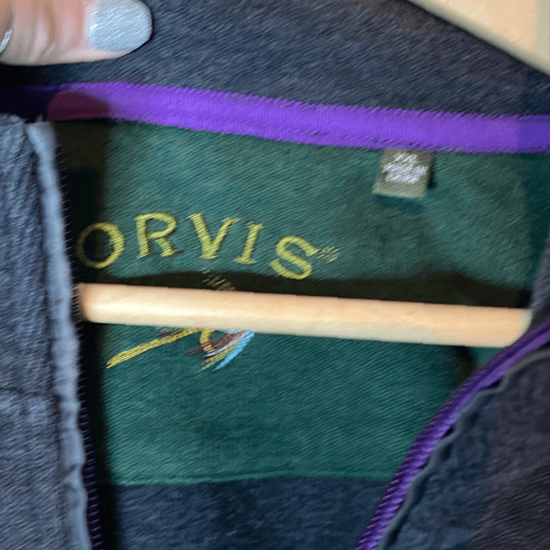 Orvis VINTAGE Orvis Men’s 1/4 Zip Dark Gray Sweater XXL Pullover Size 2XL Mens Gray Long Sleeve Size US XXL / EU 58 / 5 - 3 Thumbnail