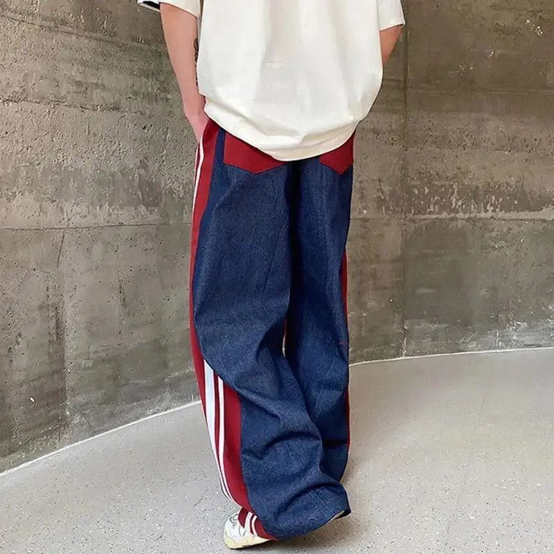 Japanese Brand Outdoor retro fashion side striped colorblock track pants Size US 30 / EU 46 - 4 Thumbnail