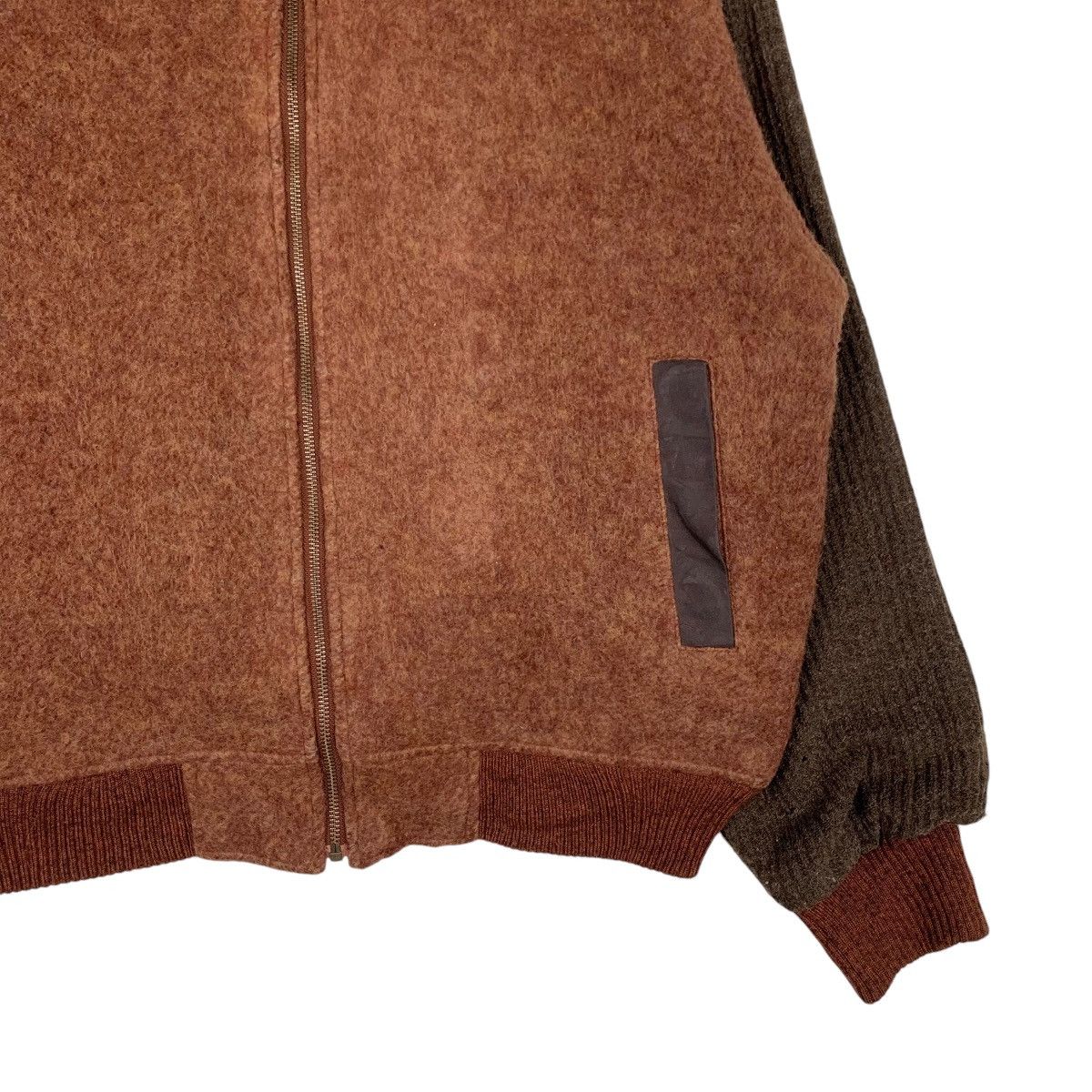 Japanese Brand KEN VALIDO Brown Wool Turtleneck Bomber Jacket #1234-C56 Size US L / EU 52-54 / 3 - 4 Thumbnail