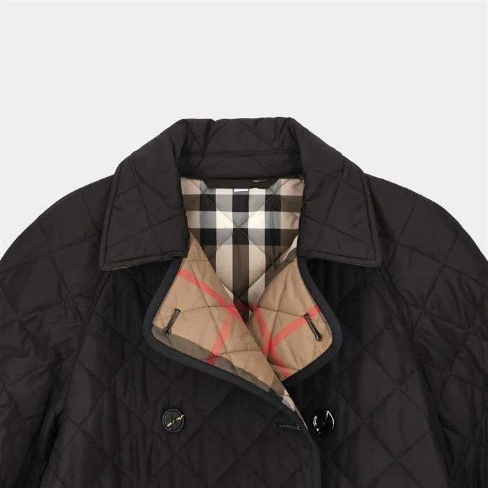 Burberry o1w1db10426 Quilted Long Jacket in Black Size S / US 4 / IT 40 - 5 Thumbnail