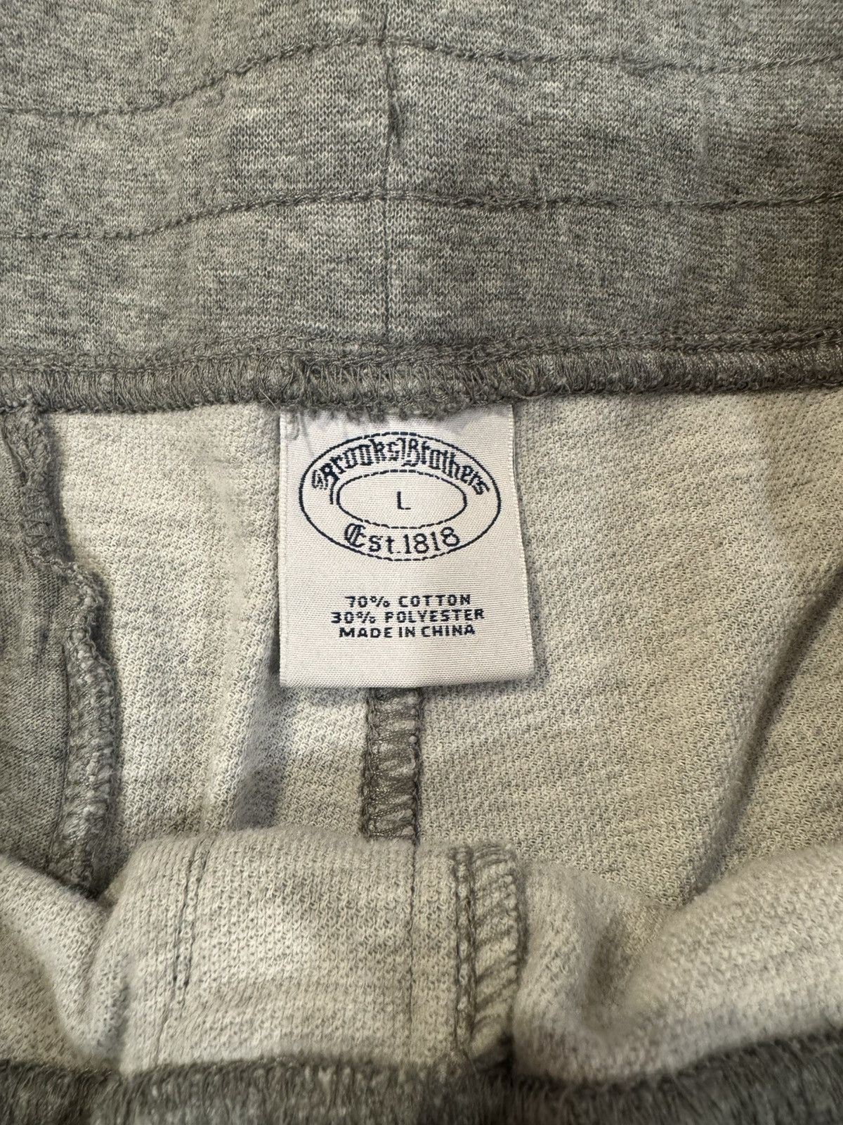 Brooks Brothers Brooks Brothers Joggers Men Heather Gray Fleece Sweatpants Size US 34 / EU 50 - 3 Thumbnail