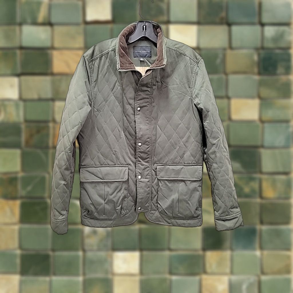 Banana Republic Banana Republic Mens Green Quilted Chore Jacket Zip Up Size S Size US S / EU 44-46 / 1 - 1 Thumbnail