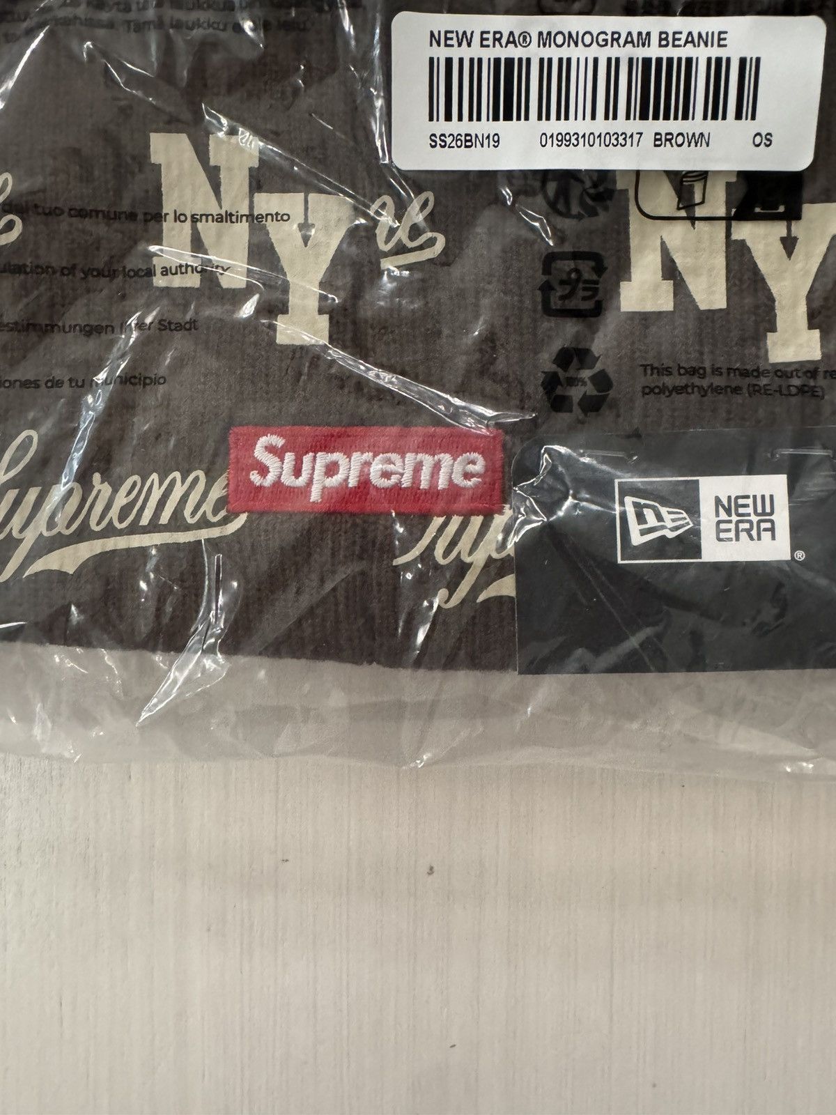 Supreme Supreme new era monogram beanie brown NEW IN HAND Size ONE SIZE - 4 Thumbnail