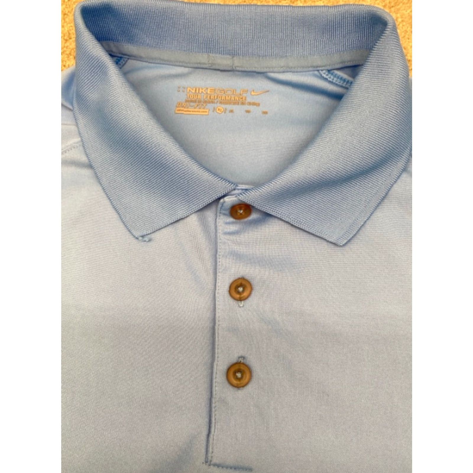Nike Nike Golf Polo Shirt Mens XL Tour Dri-Fit Blue - 509167-412 - Short Sleeve, Button Placket, Logo, Knit 100% Polyester, Regular Fit, Collared, Golf Size US XL / EU 56 / 4 - 2 Thumbnail