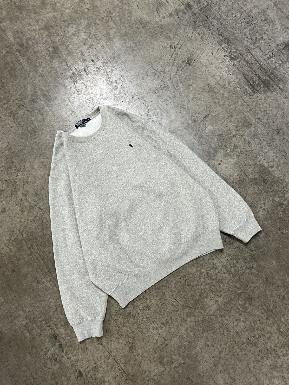 Polo Ralph Lauren × Vintage Polo Ralph Lauren vintage Heather grey crewneck preppy hype Size US L / EU 52-54 / 3 - 2 Thumbnail
