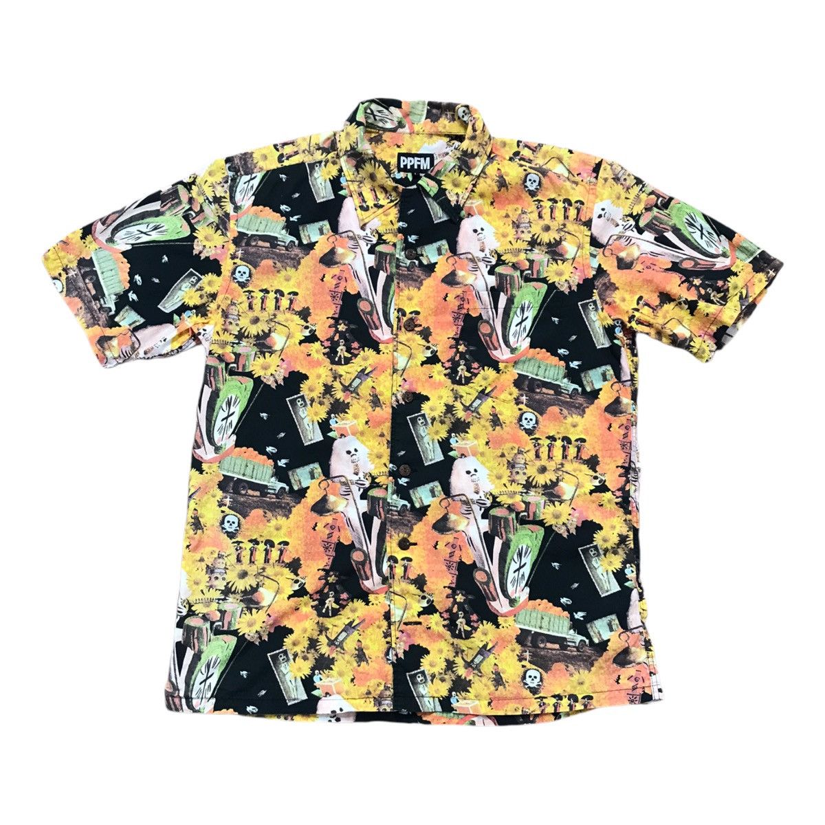 Issey Miyake × Japanese Brand × PPFM Vintage PFFM Full Print Button Shirt Size US M / EU 48-50 / 2 - 3 Thumbnail