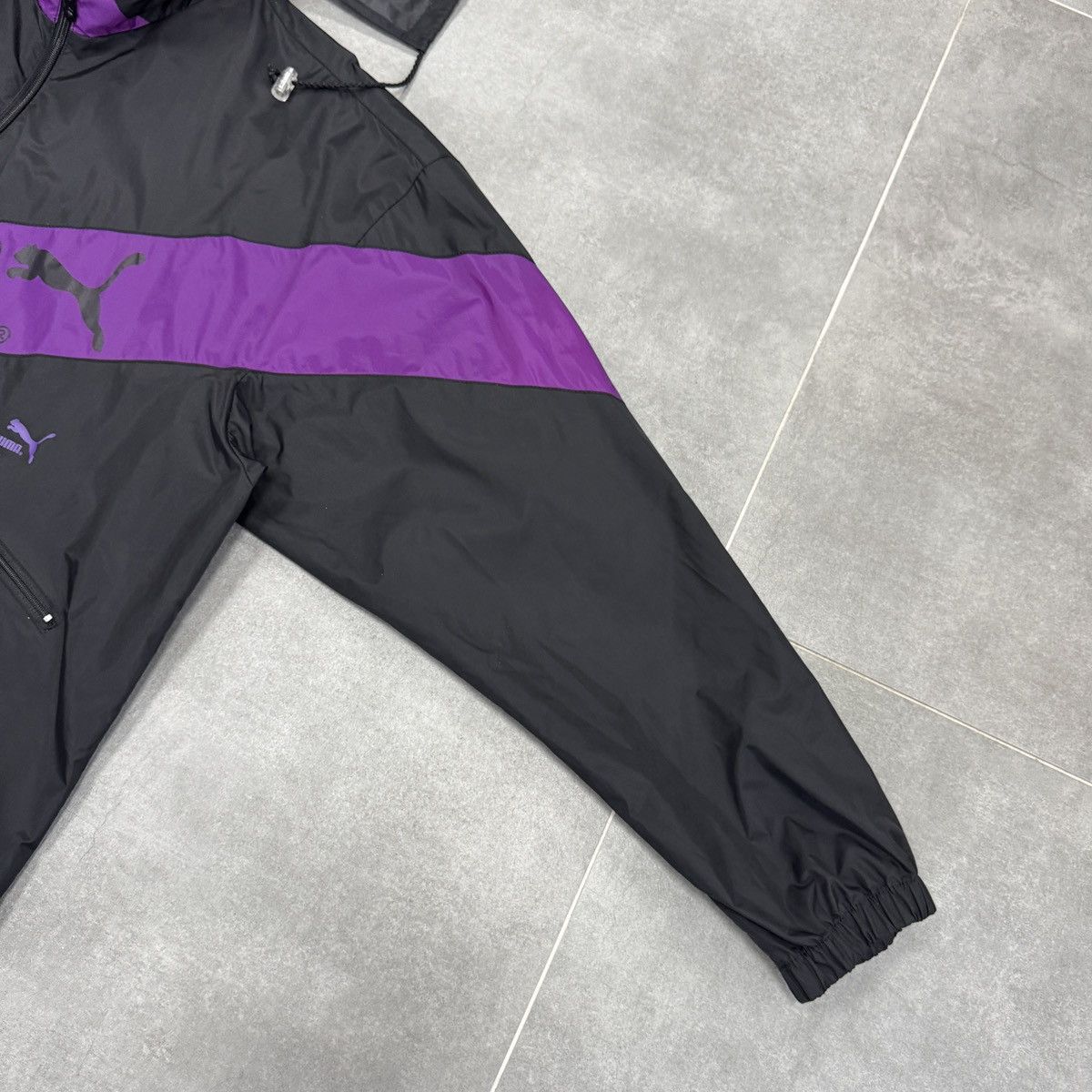 Puma Vintage Puma Big Logo Nylon Windbreaker Jacket 80s 90s Men Size US L / EU 52-54 / 3 - 7 Thumbnail