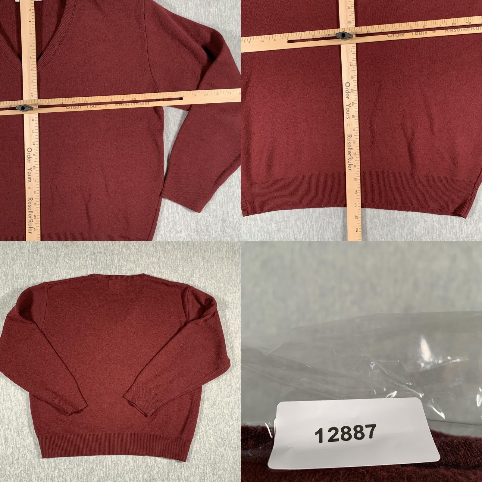 London Fog VINTAGE London Fog Sweater Mens Large Burgundy V-Neck Acrylic Made USA 80s Size US L / EU 52-54 / 3 - 8 Thumbnail