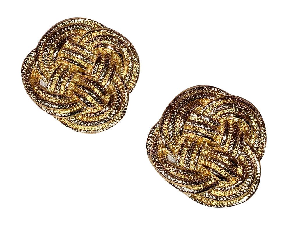Givenchy Interlocking Rope Goldtone Earrings