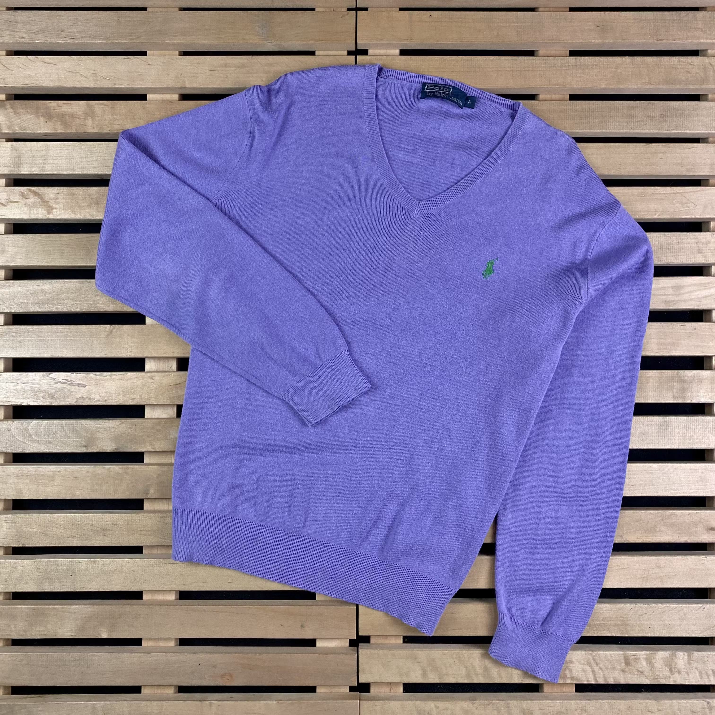 Polo Ralph Lauren Men’s Jumper V Neck Polo Ralph Lauren Vintage Size L Size US L / EU 52-54 / 3 - 1 Thumbnail