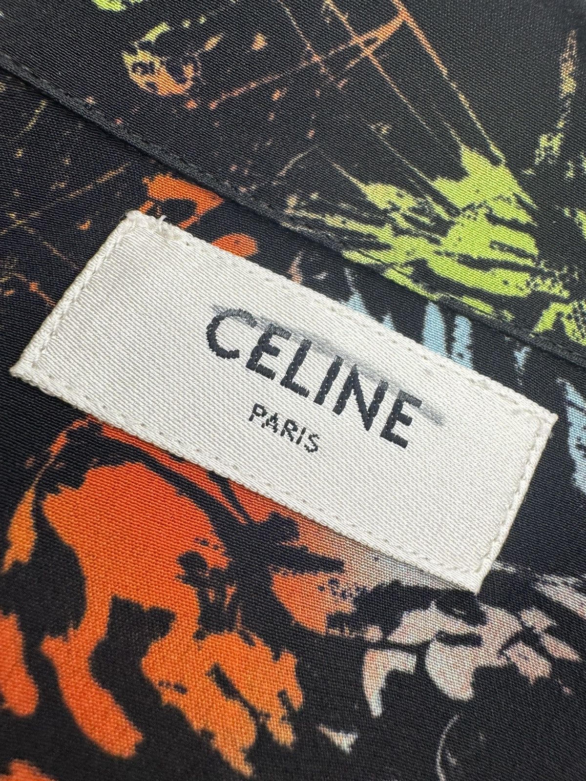 Celine CELINE 1450$ Silk Hawaiian Shirt - Neon Tiger Print New Size US M / EU 48-50 / 2 - 3 Thumbnail