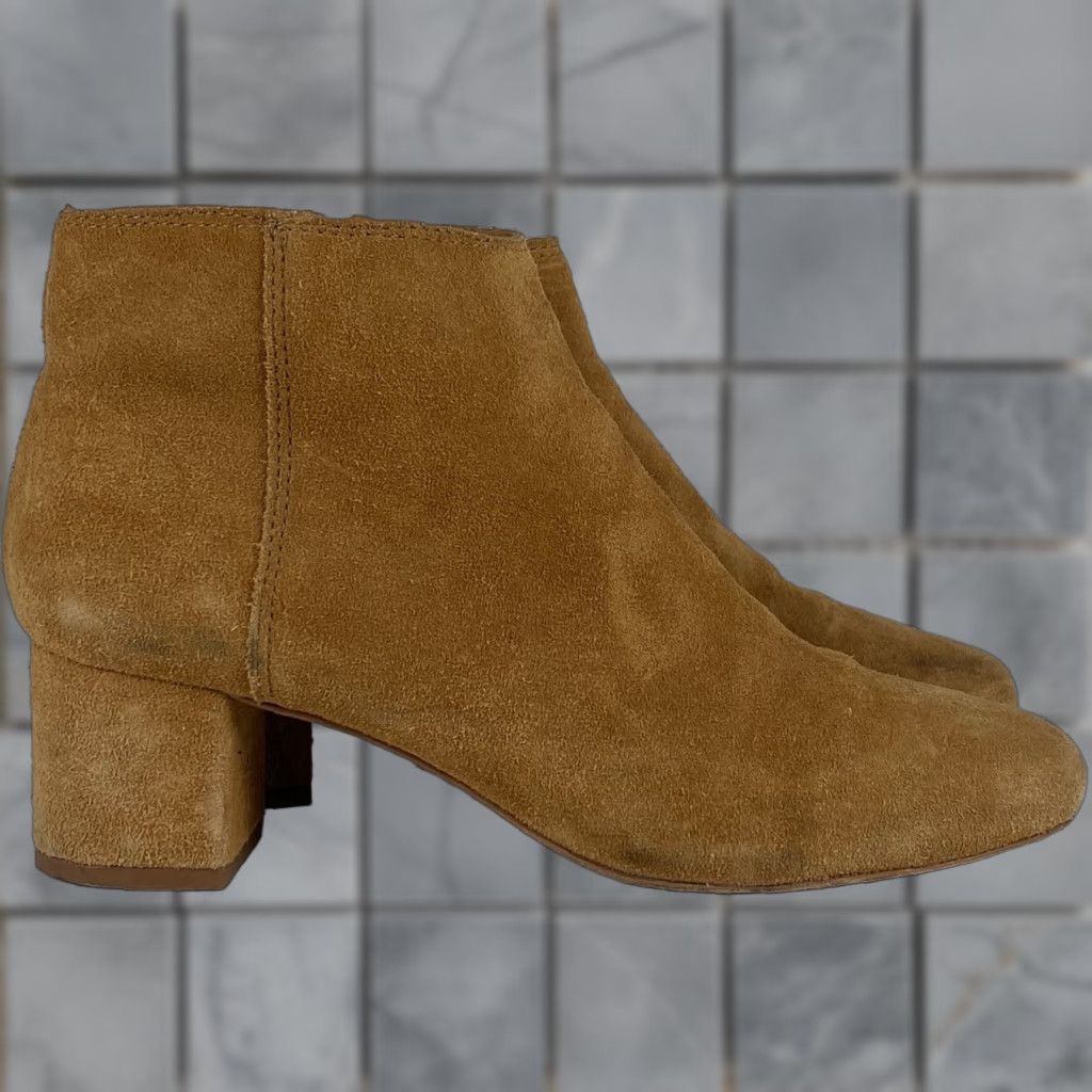 Madewell The Lucien Boot in Suede Bronzed Birch G0422 Ankle Boots Women’s Sz 8.5