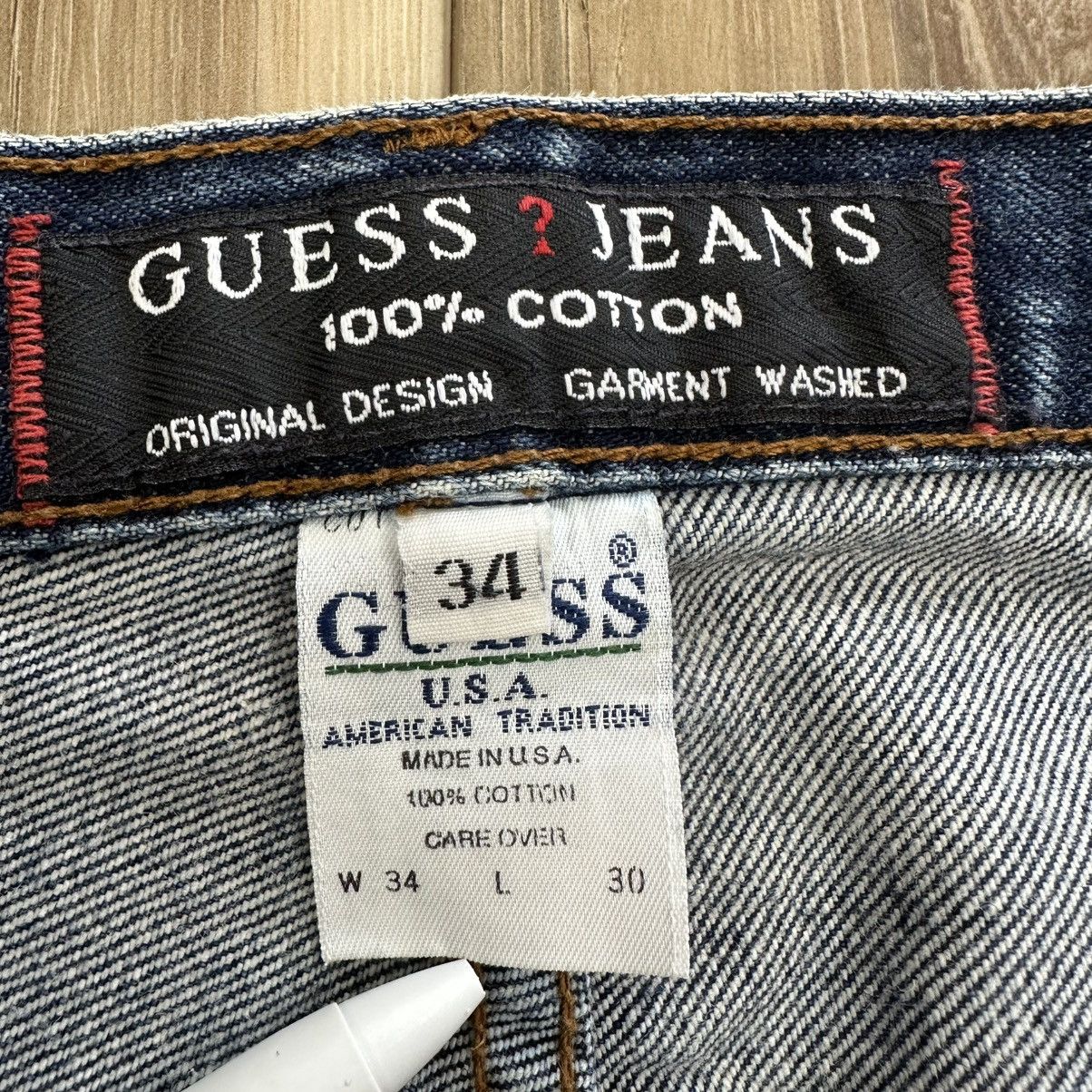 Guess Vintage 90s Guess Made in USA 100% Cotton Baggy Jeans Size US 34 / EU 50 - 6 Thumbnail
