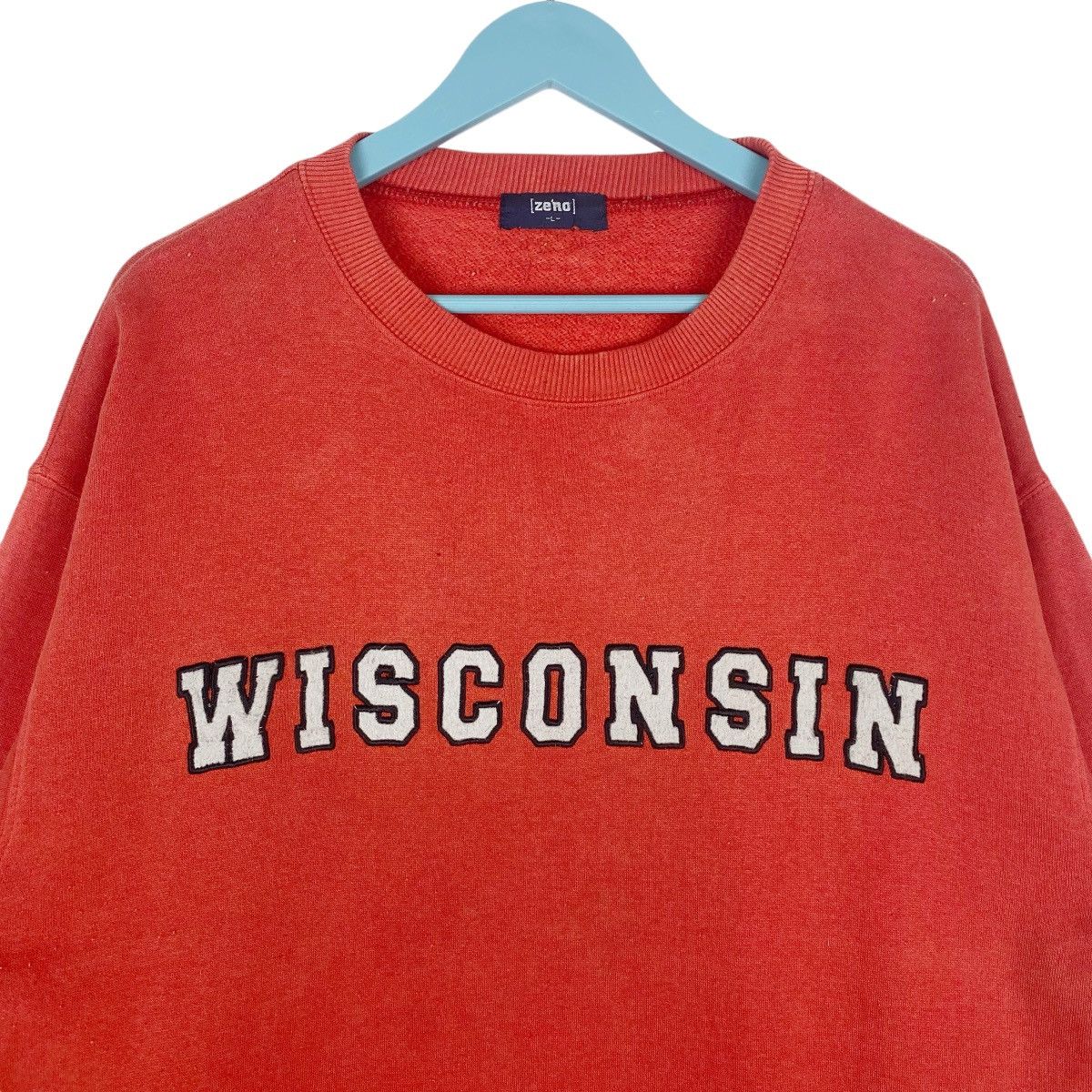 Designer × Other × Vintage Wisconsin Spellout Logo Sweatshirt Crewneck Pullover Jumper Size US L / EU 52-54 / 3 - 2 Thumbnail