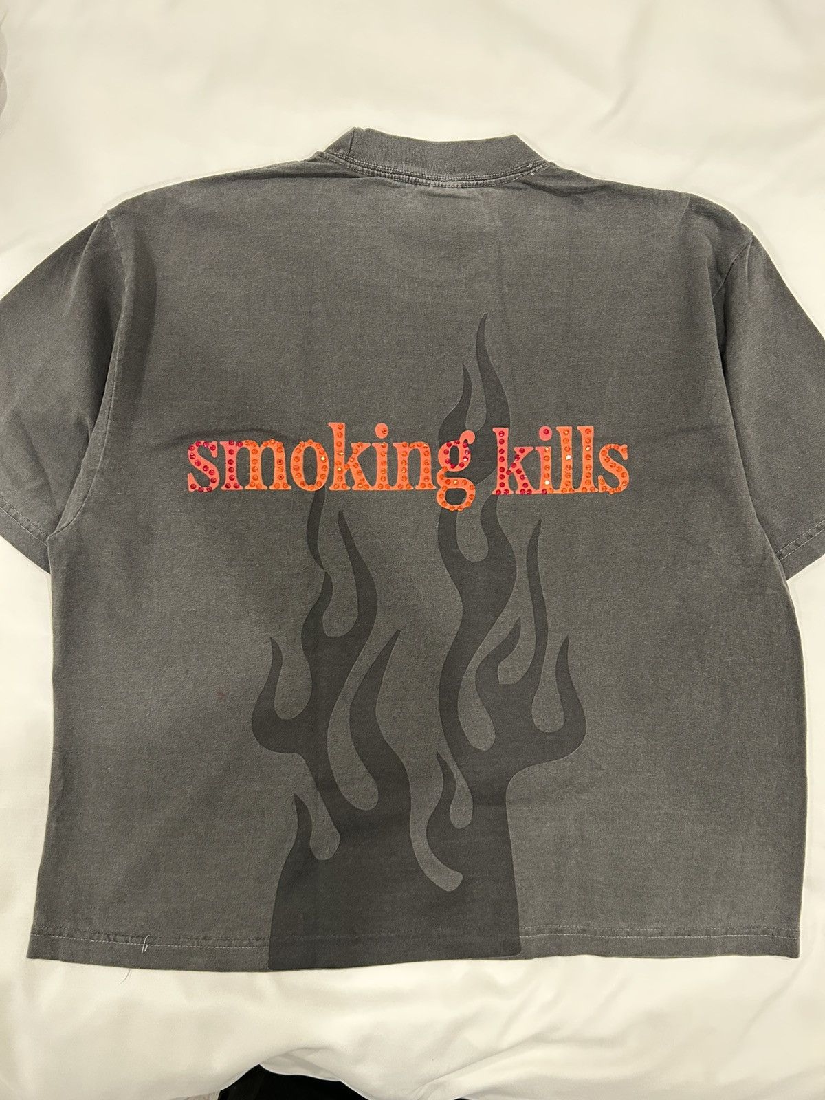 Ed Hardy Ed Hardy MGK Smoking Kills Tee Flames Y2K Boxy ComplexCon Size US L / EU 52-54 / 3 - 6 Thumbnail