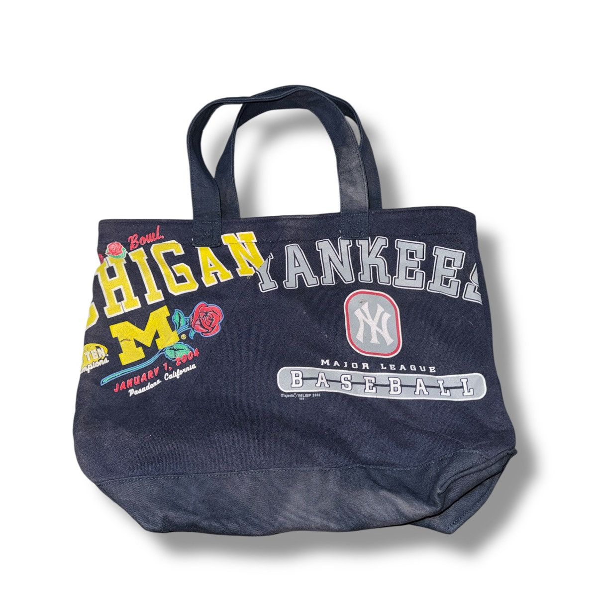 New York Yankees vintage 2001 Majestic NY YANKEES rose bowl tote bag Size ONE SIZE - 1 Thumbnail
