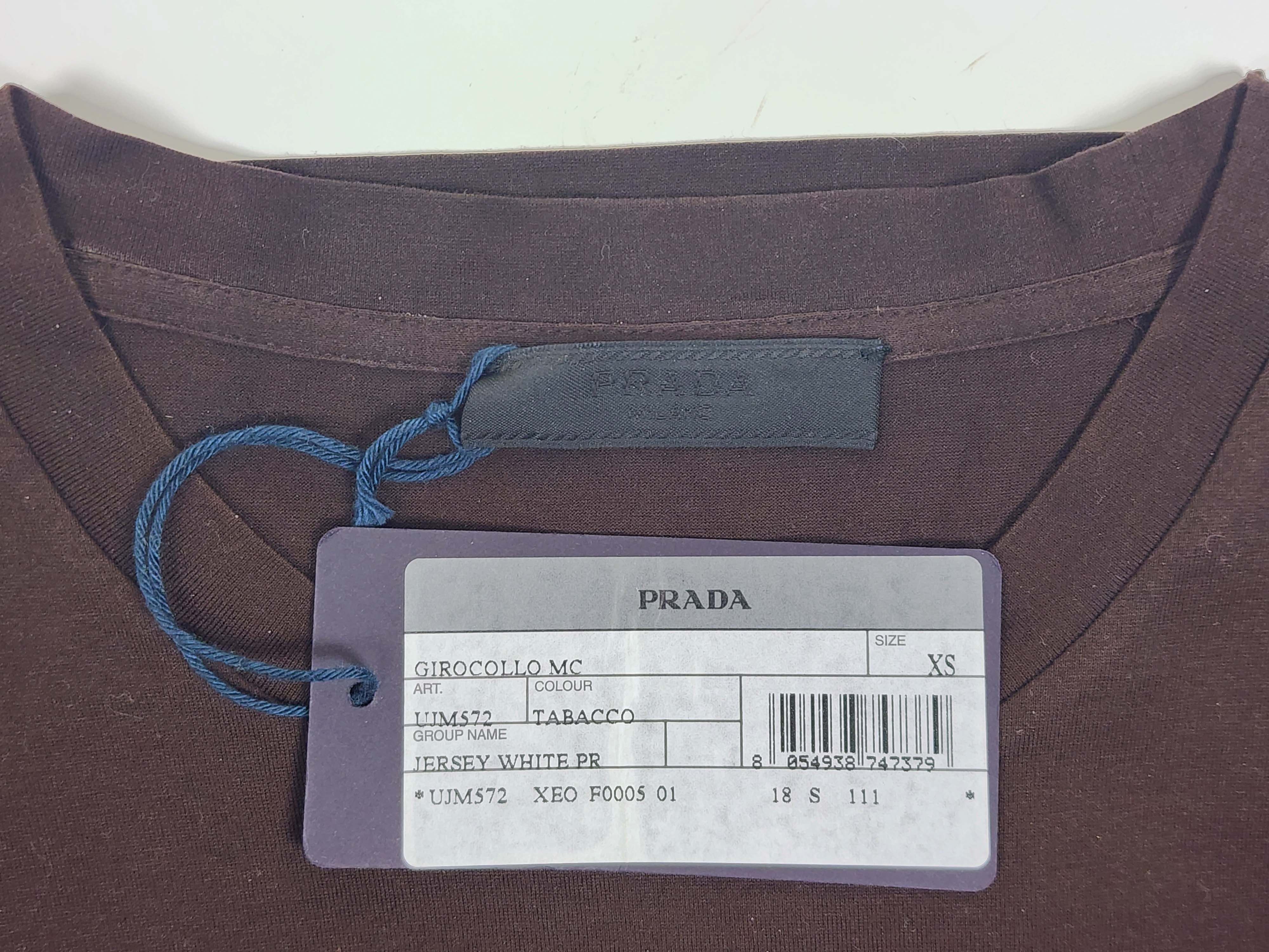 Prada Brown Cotton Pocket Tee T-Shirt Large Size L / US 10 / IT 46 - 4 Thumbnail