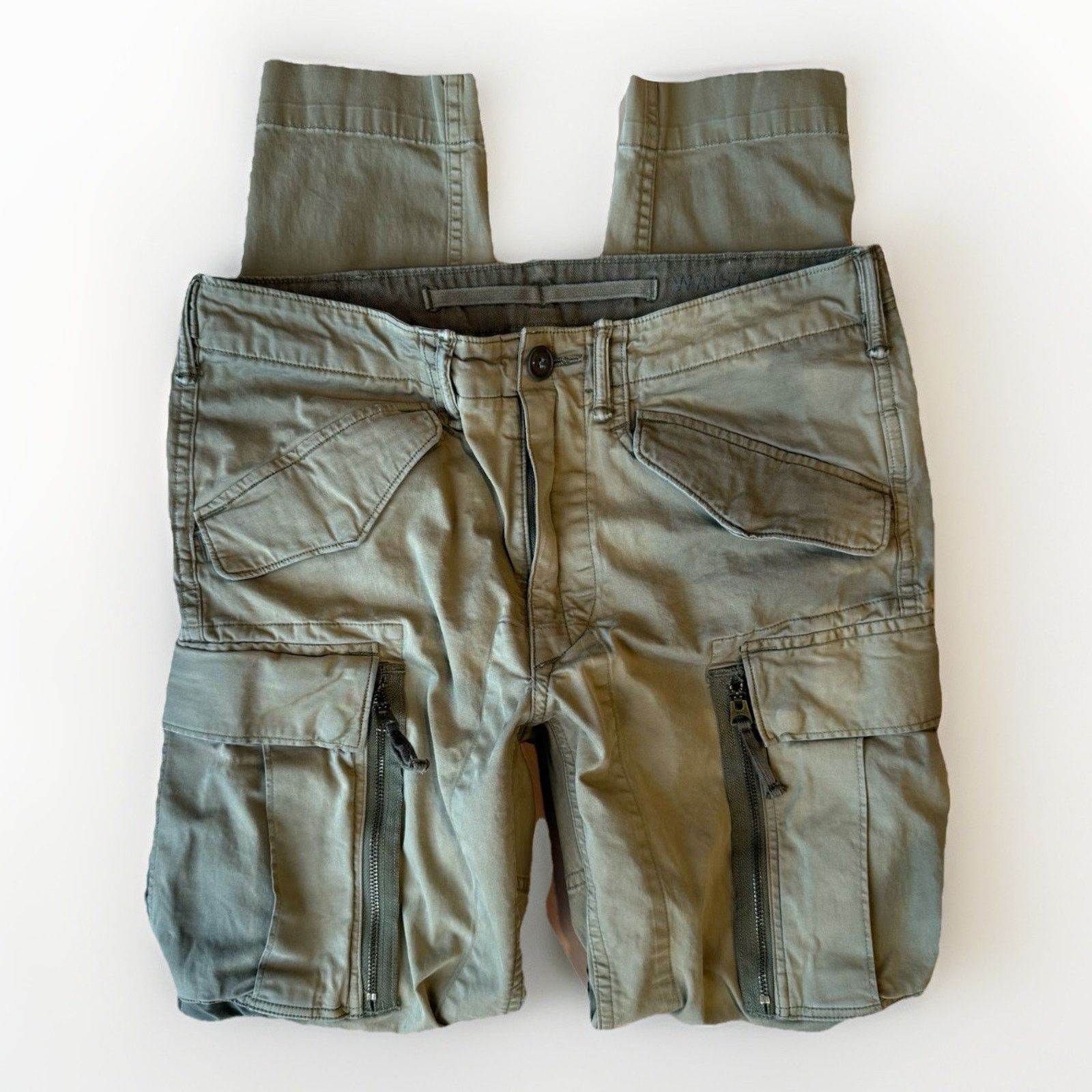 Polo Ralph Lauren RRL Cargo Pants Green Slim Fit Military Utility Streetwear Size US 30 / EU 46 - 1 Thumbnail