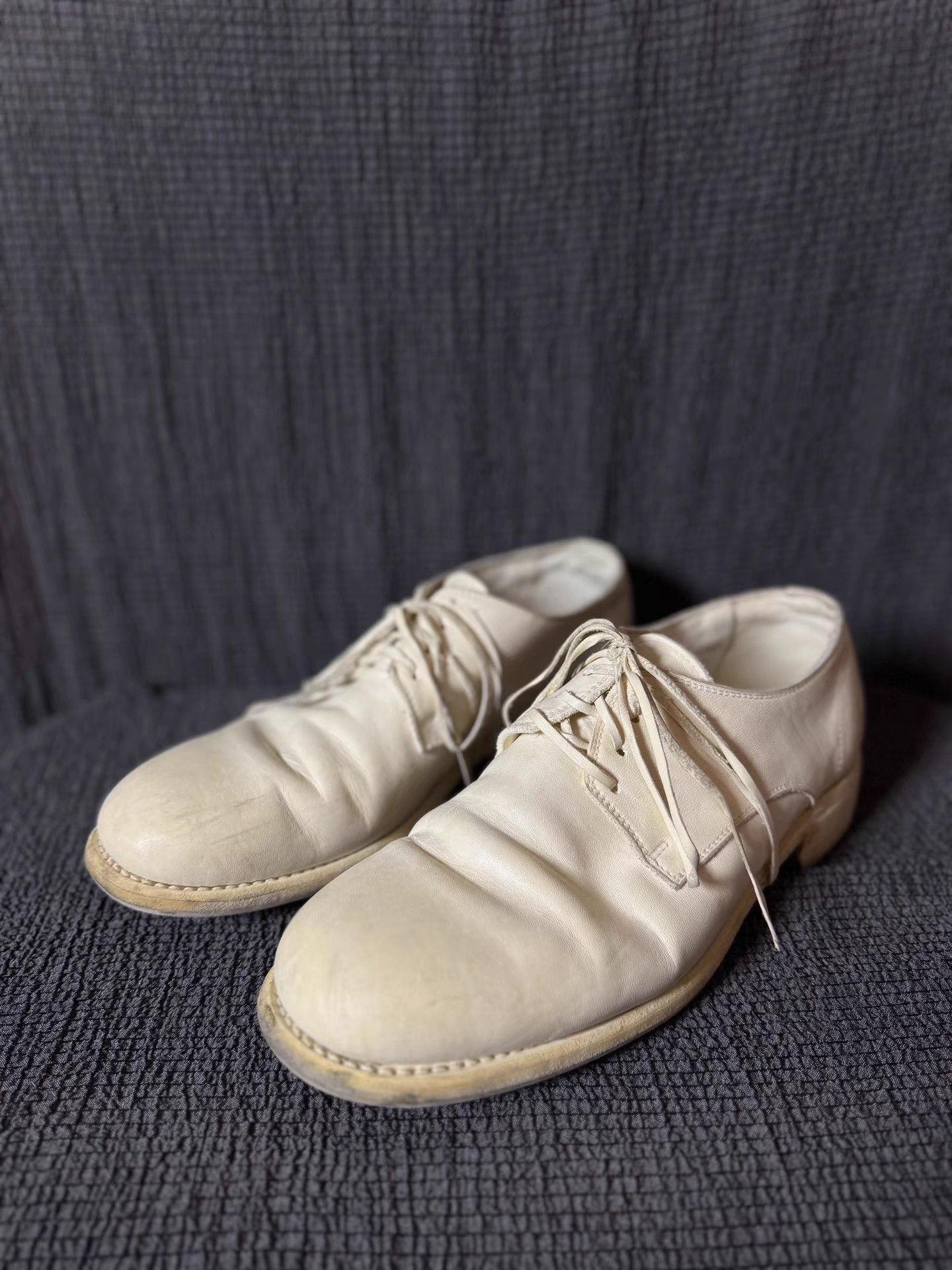Guidi GUIDI 792 bone white low-top horsehide derby shoes Size US 9.5 / EU 42-43 - 5 Thumbnail