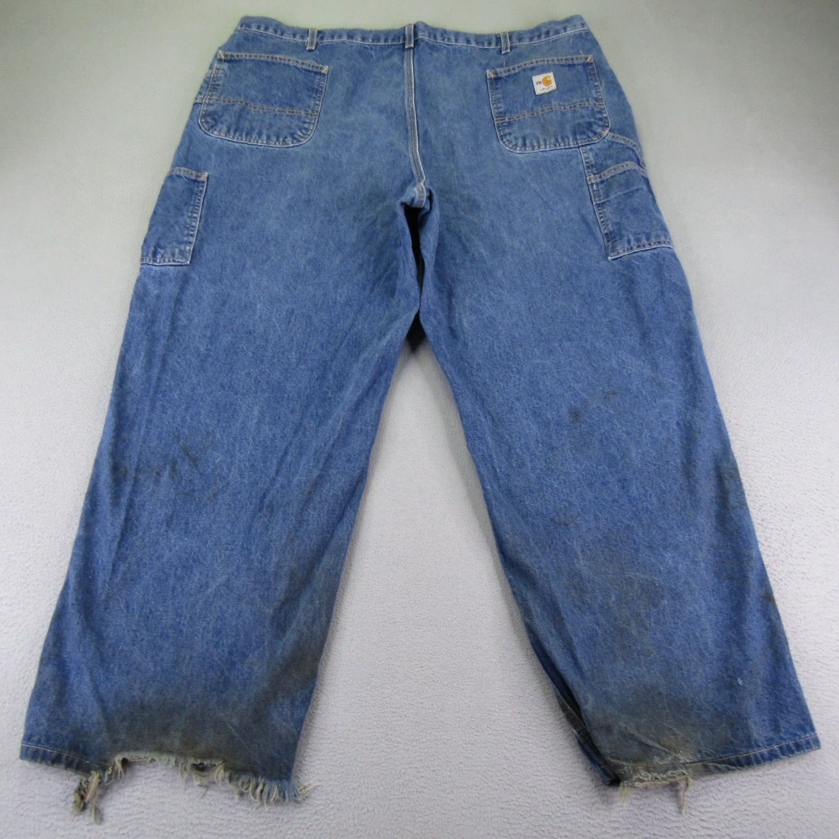 Carhartt Carhartt Jeans Men 46x30 FR Flame-Resistant Denim Jeans Big & Tall Blue Cotton Denim Pockets Logo Zipper Button Outdoor Jeans Mens Size US 44 / EU 60 - 4 Thumbnail