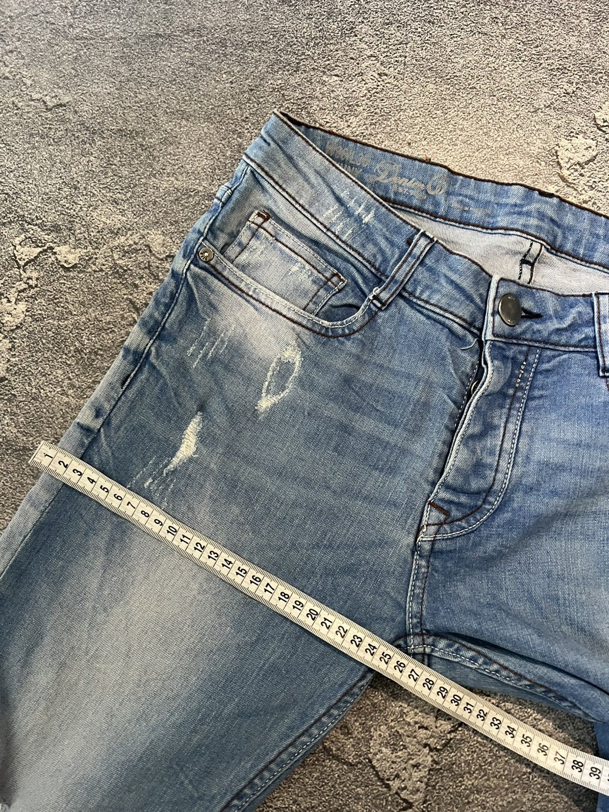 Japanese Brand SWAG Draped Distressed Glamour Skinny Archive Jeans Size US 30 / EU 46 - 10 Thumbnail