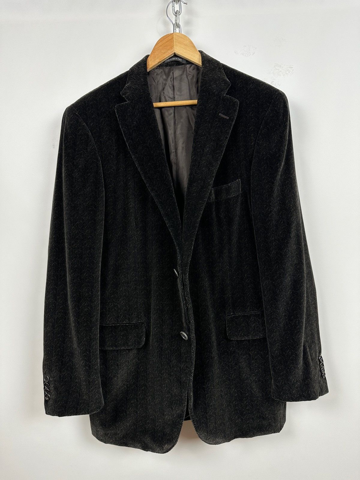 Caruso Raffaele Caruso Sartoria Parma Herringbone Handmade Blazer Size US L / EU 52-54 / 3 - 11 Thumbnail