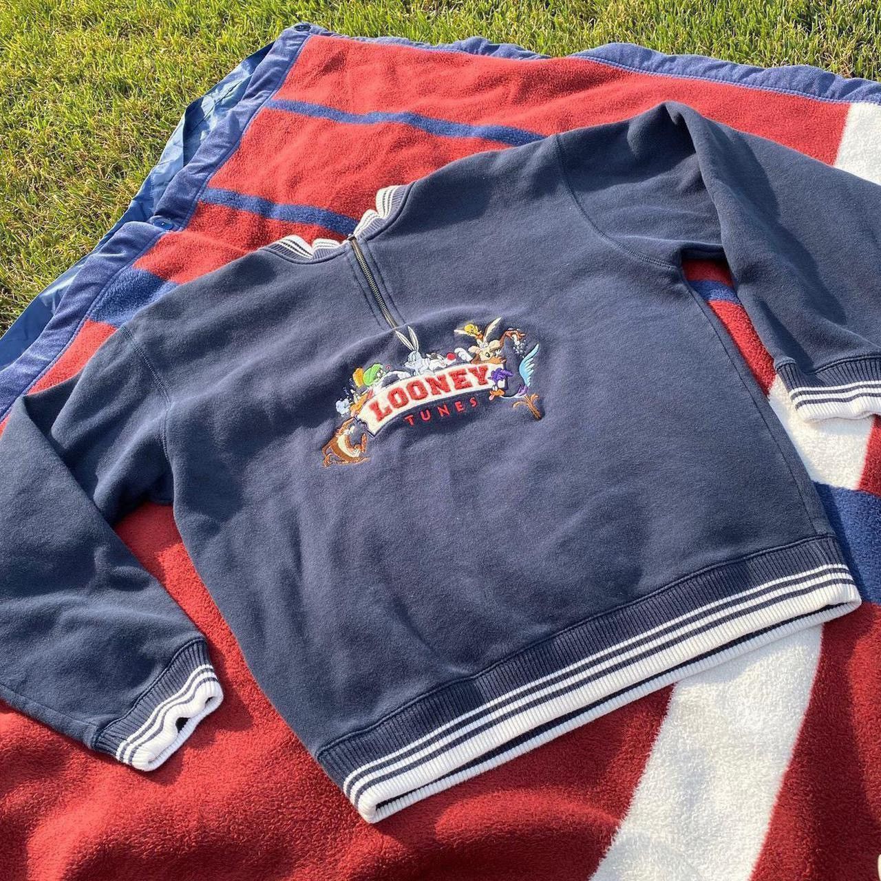 Warner Bros Vintage WB Studio 1998 90s Looney Tunes Embroidered 1/4 Zip Size US S / EU 44-46 / 1 - 1 Thumbnail