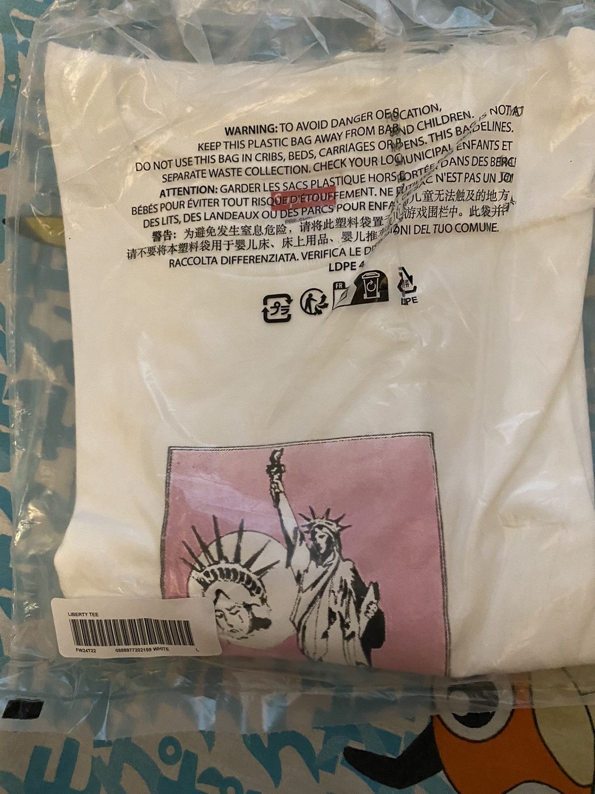 Supreme Supreme Liberty Tee White Size Large Size US L / EU 52-54 / 3 - 3 Thumbnail