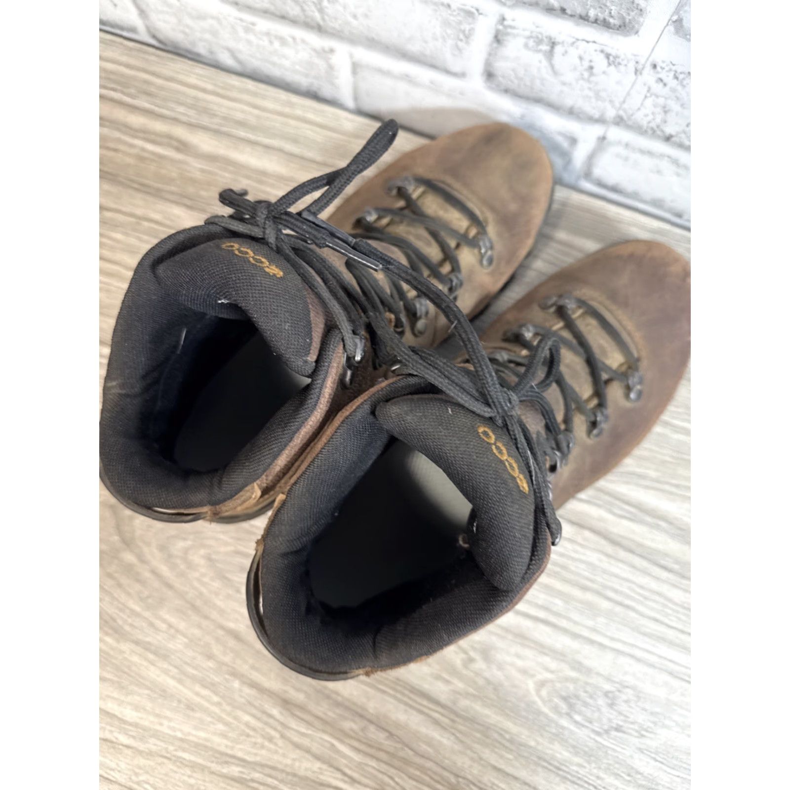 Ecco Ecco Gore-Tex Hiking Boots Unisex Adults 39 Brown Leather Waterproof Yak Size US 6 / EU 39 - 5 Thumbnail