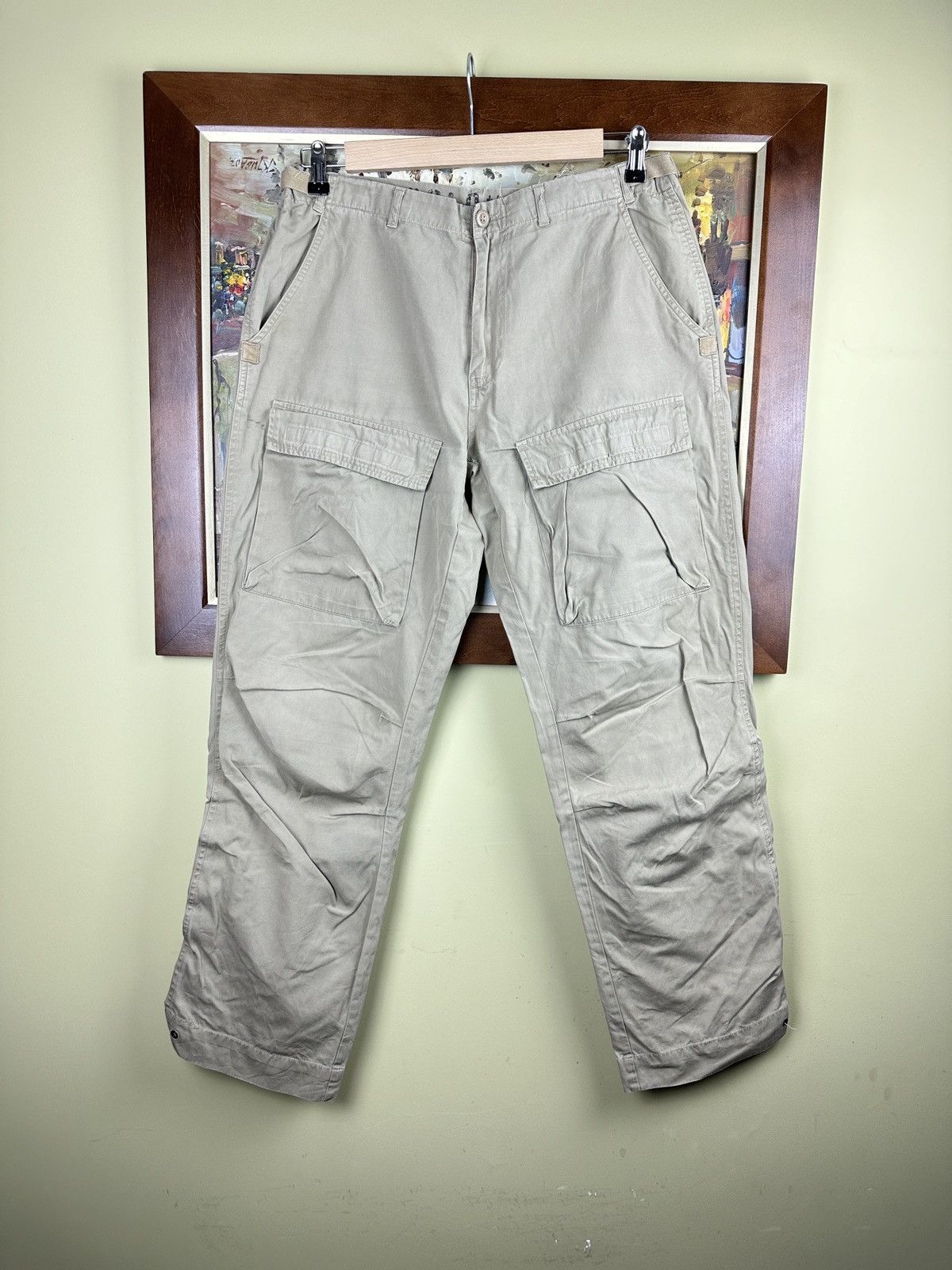 Japanese Brand Vintage 2000s cargo parachute wide trousers pants Size US 36 / EU 52 - 1 Thumbnail