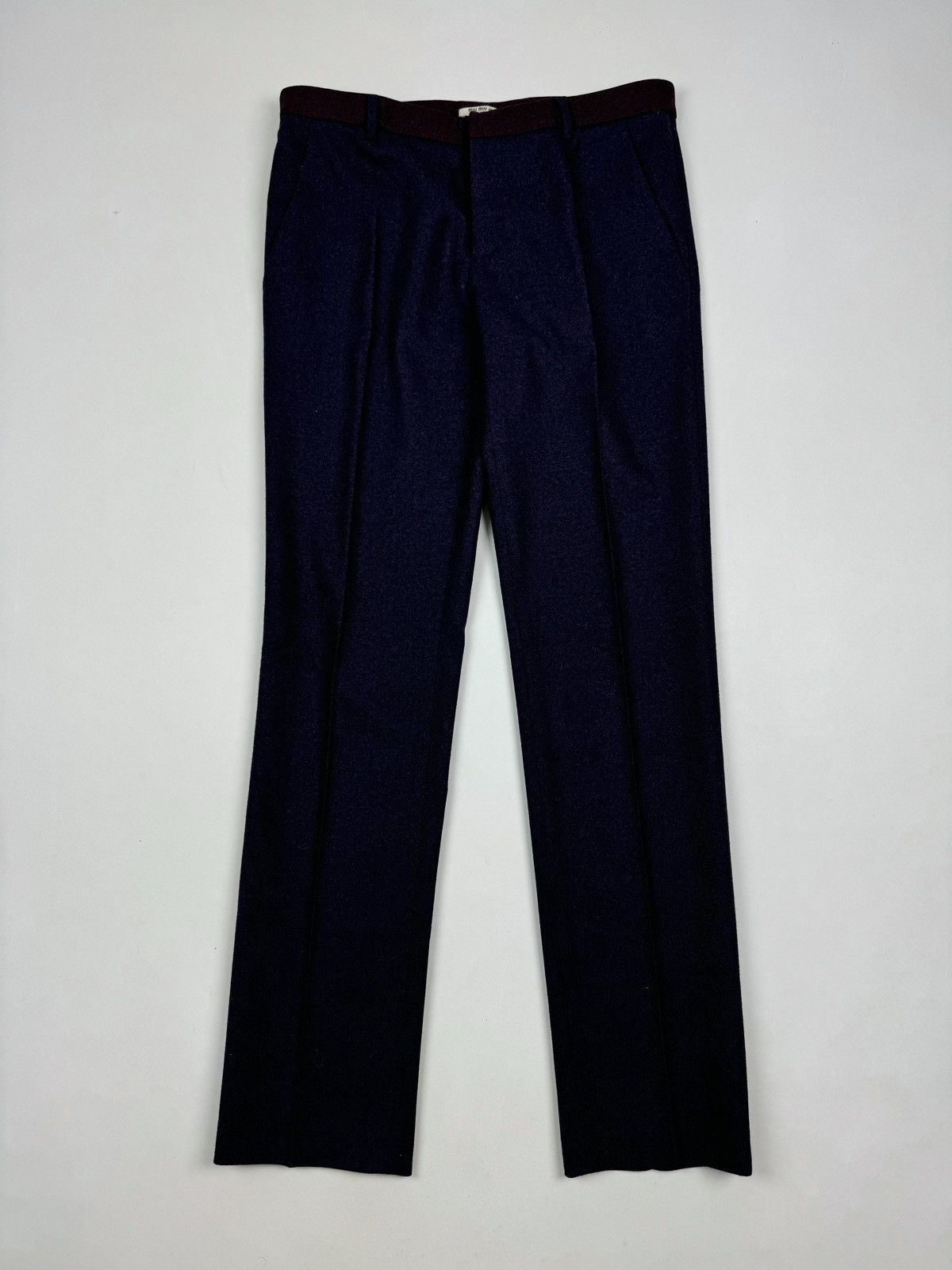 Miu Miu Vintage Miu Miu Wool Chino Purple Pants Size 27" / US 4 / IT 40 - 1 Thumbnail