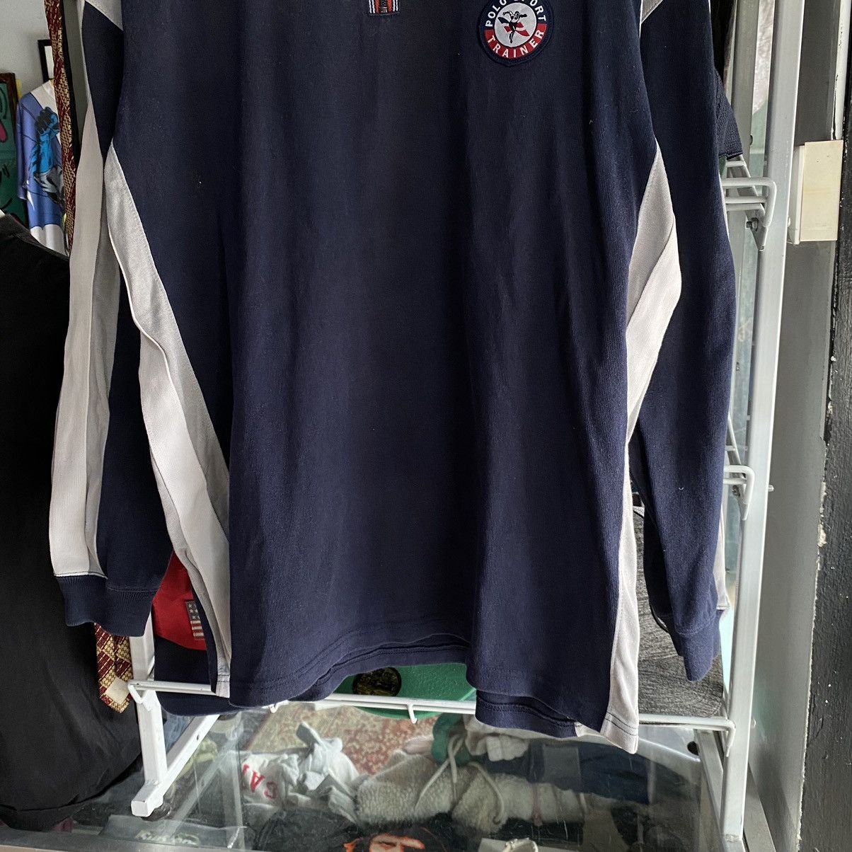 Polo Ralph Lauren × Vintage Polo Sport Trainer Half Zipper Vintage Marathon Polos L/S Size US L / EU 52-54 / 3 - 4 Thumbnail