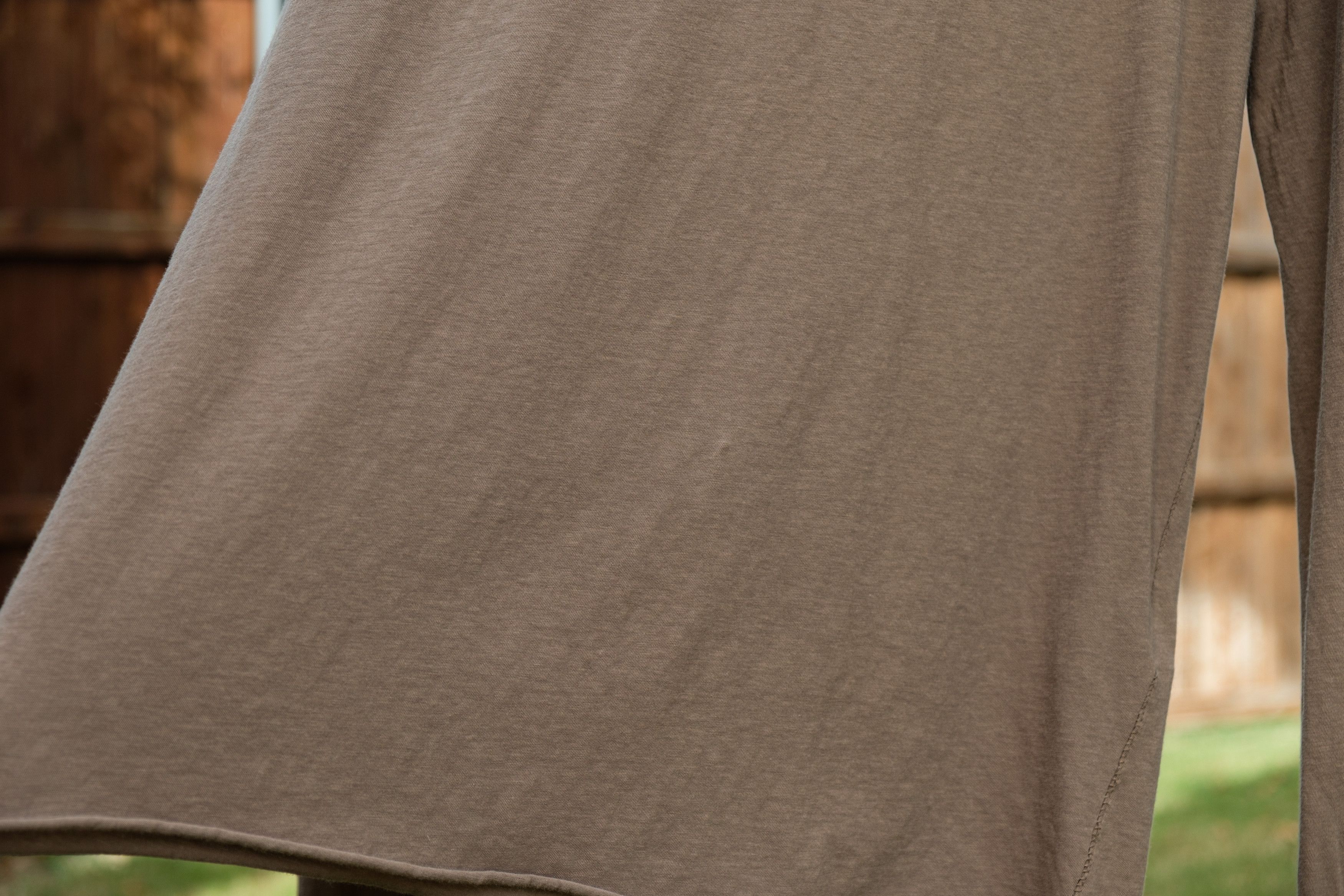 Isabel Benenato SS17 light brown cotton long sleeve shirt with thumbholes, L Size US M / EU 48-50 / 2 - 5 Thumbnail