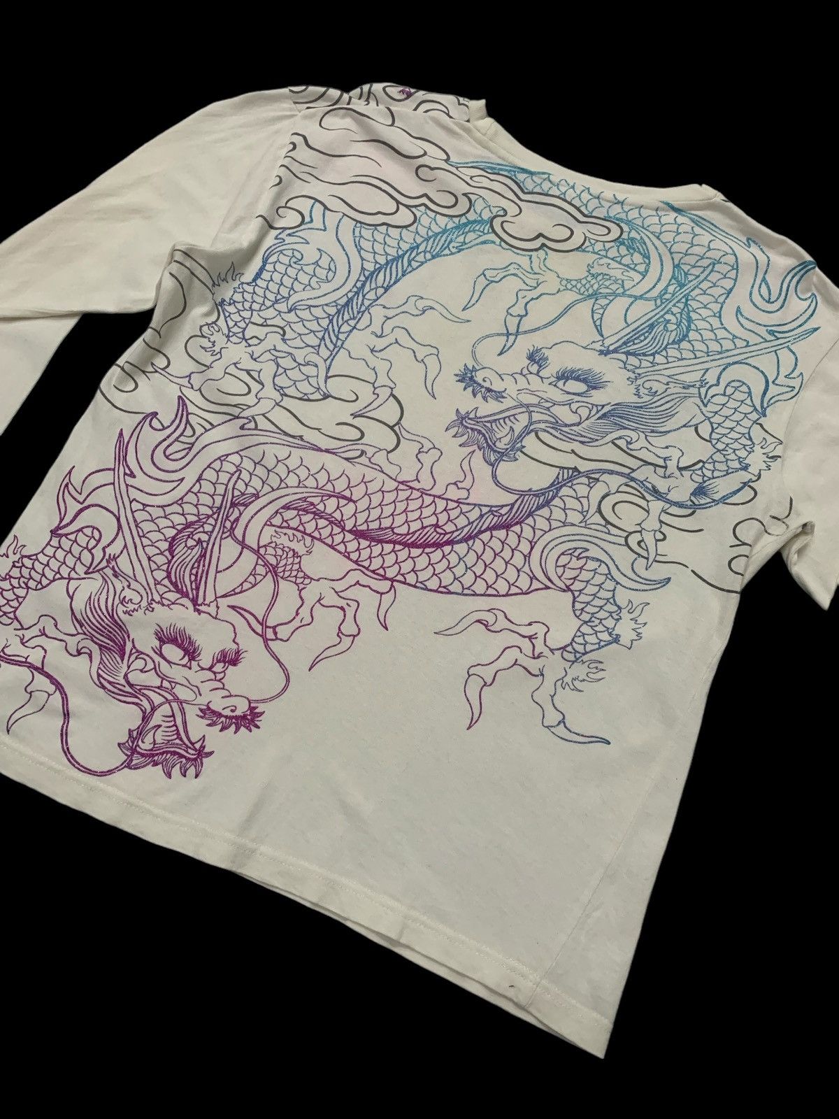 Japanese Brand Space Opera Dragon Koi Yakuza Japan Gangster Religion Size US L / EU 52-54 / 3 - 5 Thumbnail
