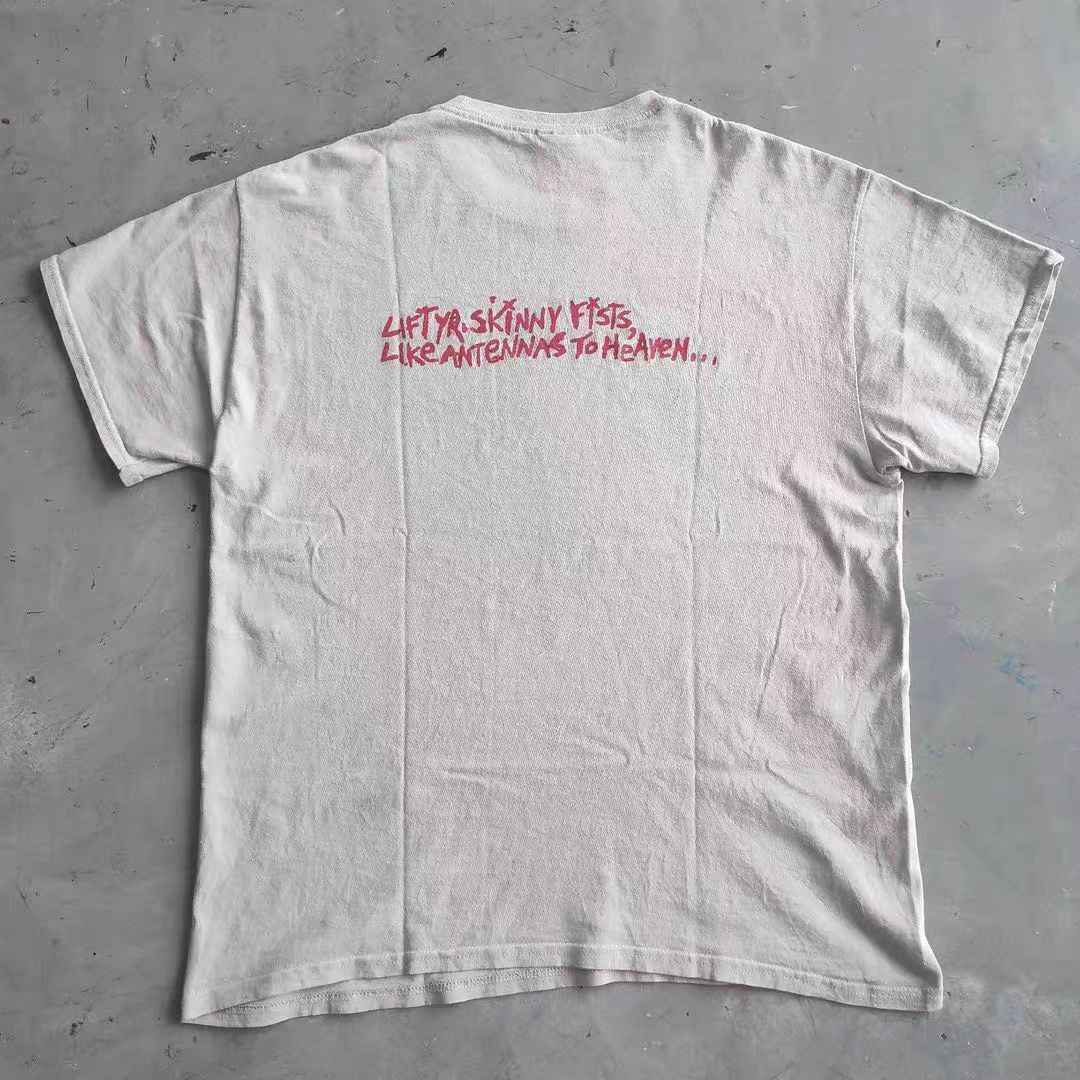 Vintage White Washed Vintage T-Shirt with Palm Print Size US M / EU 48-50 / 2 - 2 Thumbnail