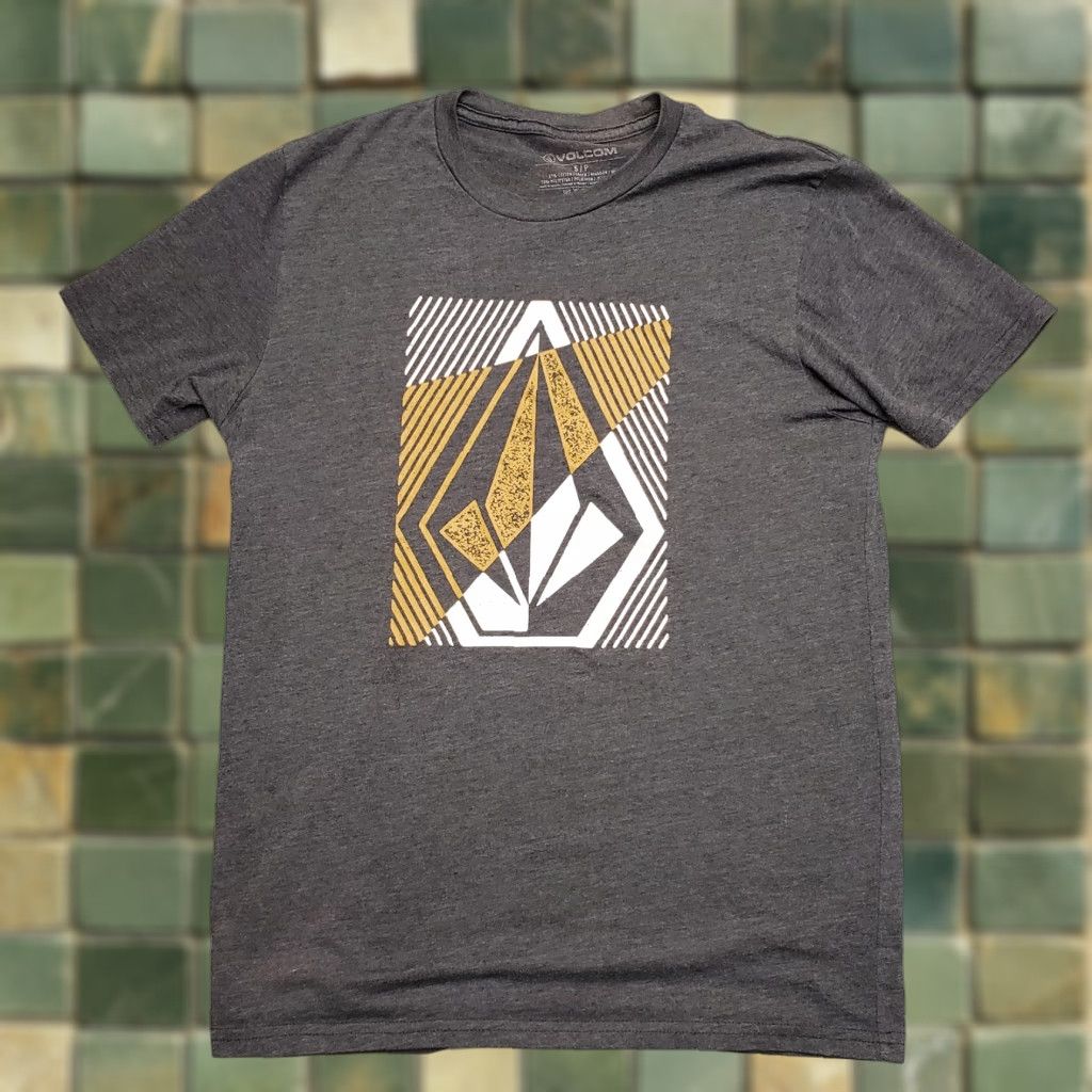Volcom Volcom Shirt Men S Charcoal Gray Crewneck Cotton Blend Casual Surf Skate TEE Size US S / EU 44-46 / 1 - 1 Thumbnail