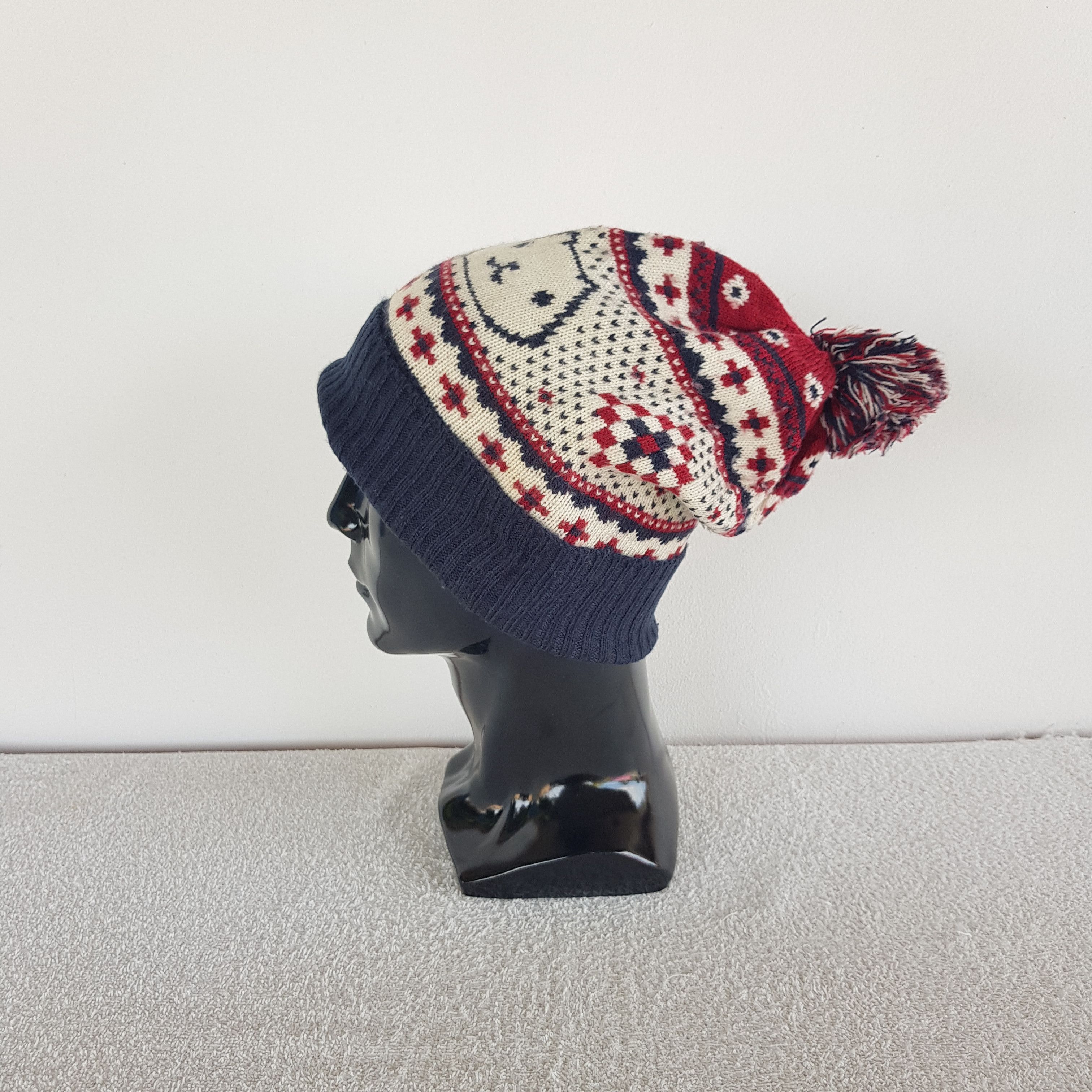 Japanese Brand Vintage Japanese Beanie Christmas Ribbed Knit Snow Caps Hats Size ONE SIZE - 3 Thumbnail