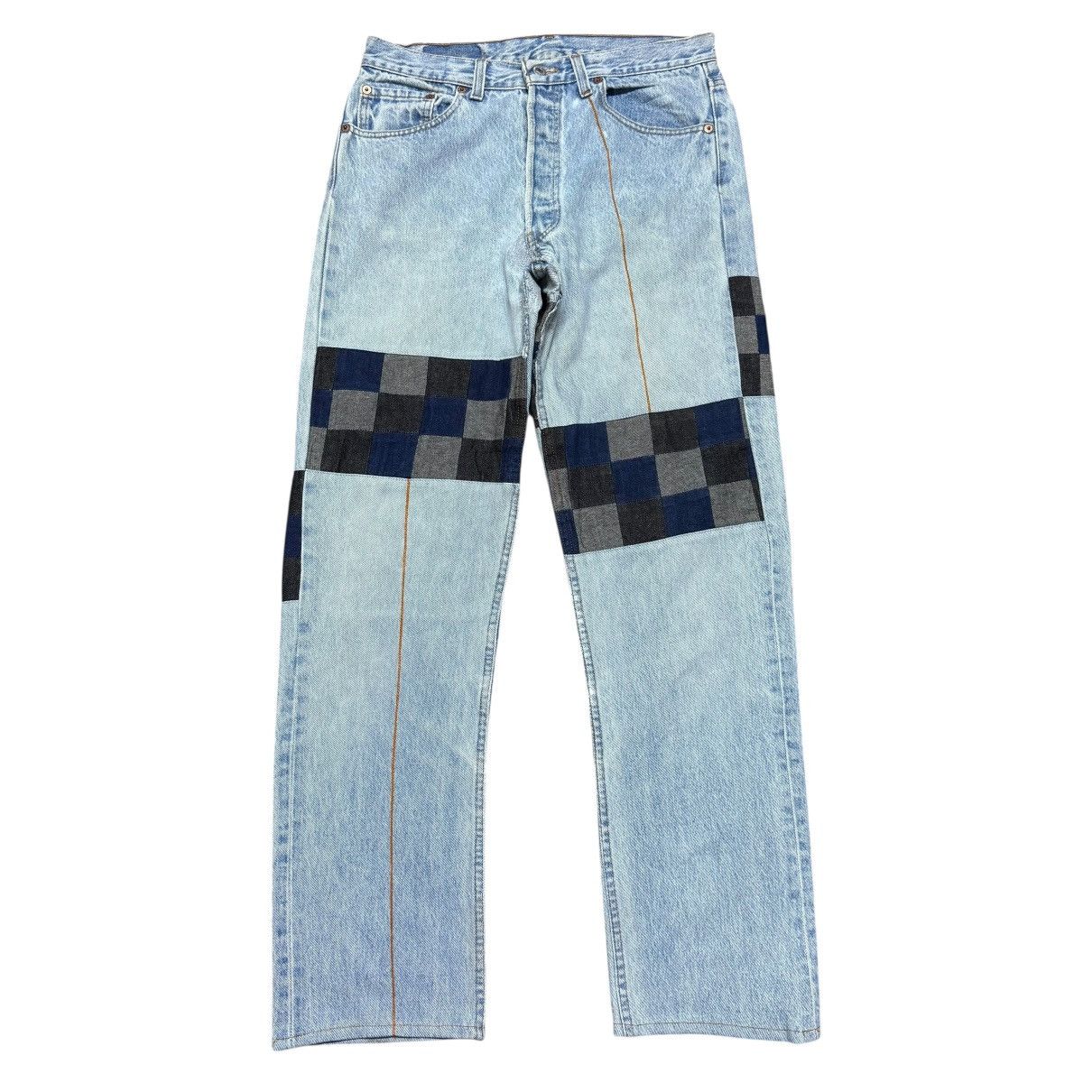 Japanese Brand Vintage Levis 501 Patchwork Jeans Remake By Kalimera Size US 31 - 1 Thumbnail