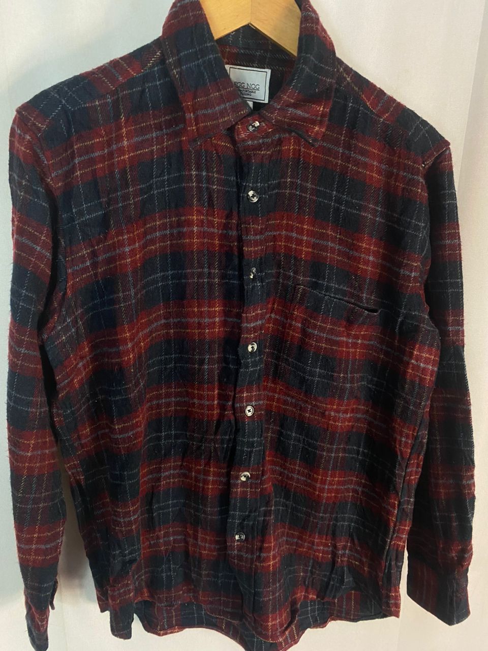 Flannel × Japanese Brand × Vintage Egg nog button up flannel shirt Size US M / EU 48-50 / 2 - 3 Thumbnail