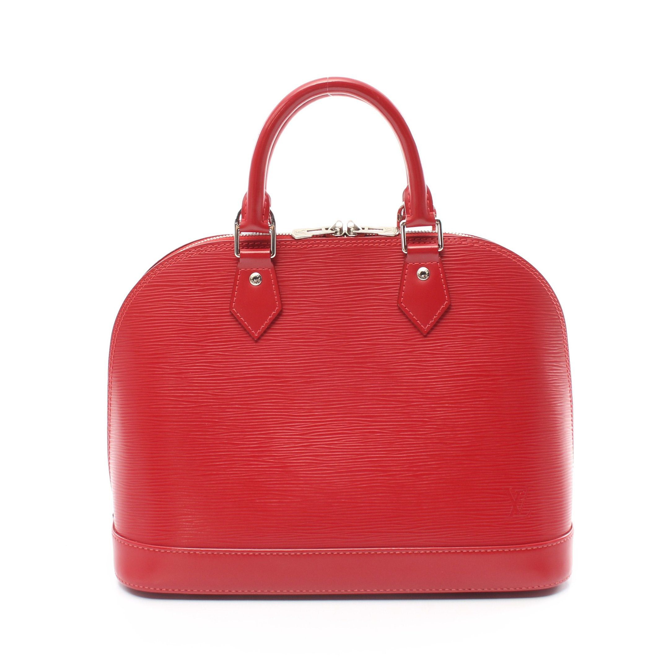 image of Louis Vuitton Alma Epi Castilian Red Handbag Leather Red, Women's