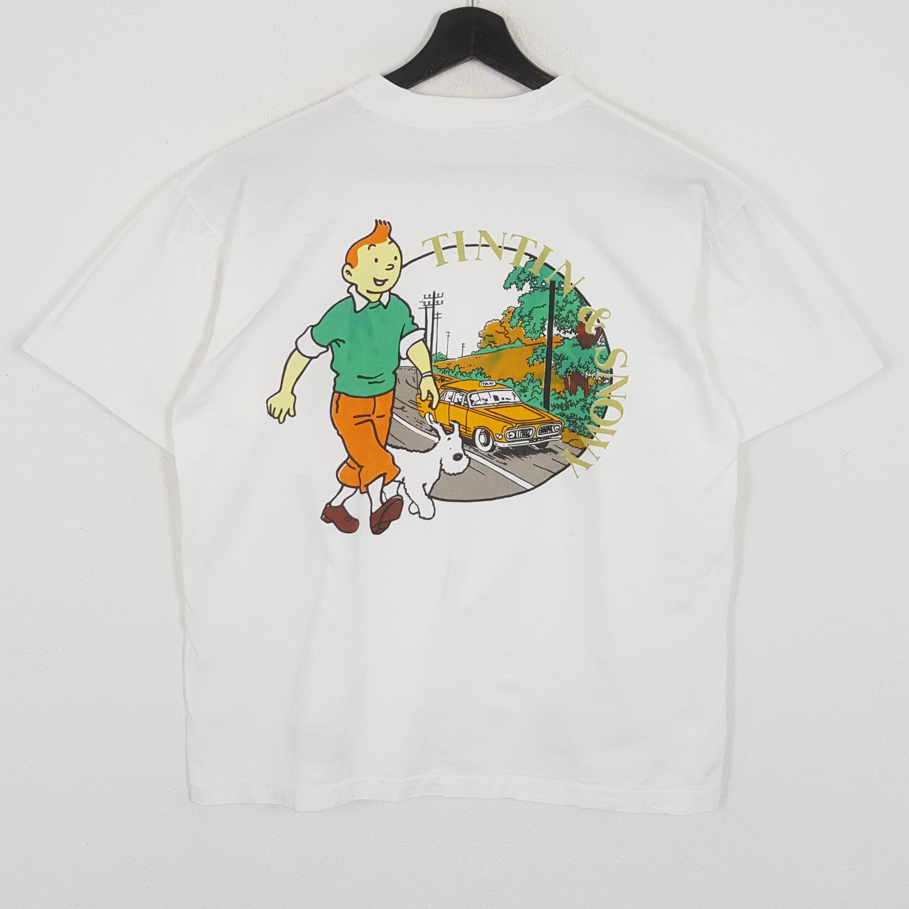 Vintage THE ADVENTURE OF TINTIN Cartoon Streetwear Tshirt Size US L / EU 52-54 / 3 - 1 Thumbnail
