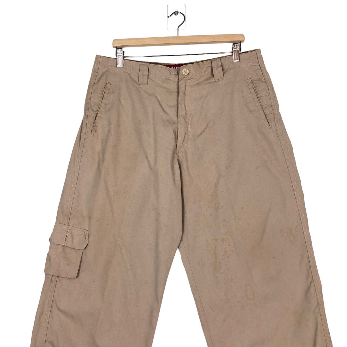 Stussy 🔥VINTAGE STUSSY CARGO PANTS MULTI POCKET BIKER Size US 34 / EU 50 - 4 Thumbnail