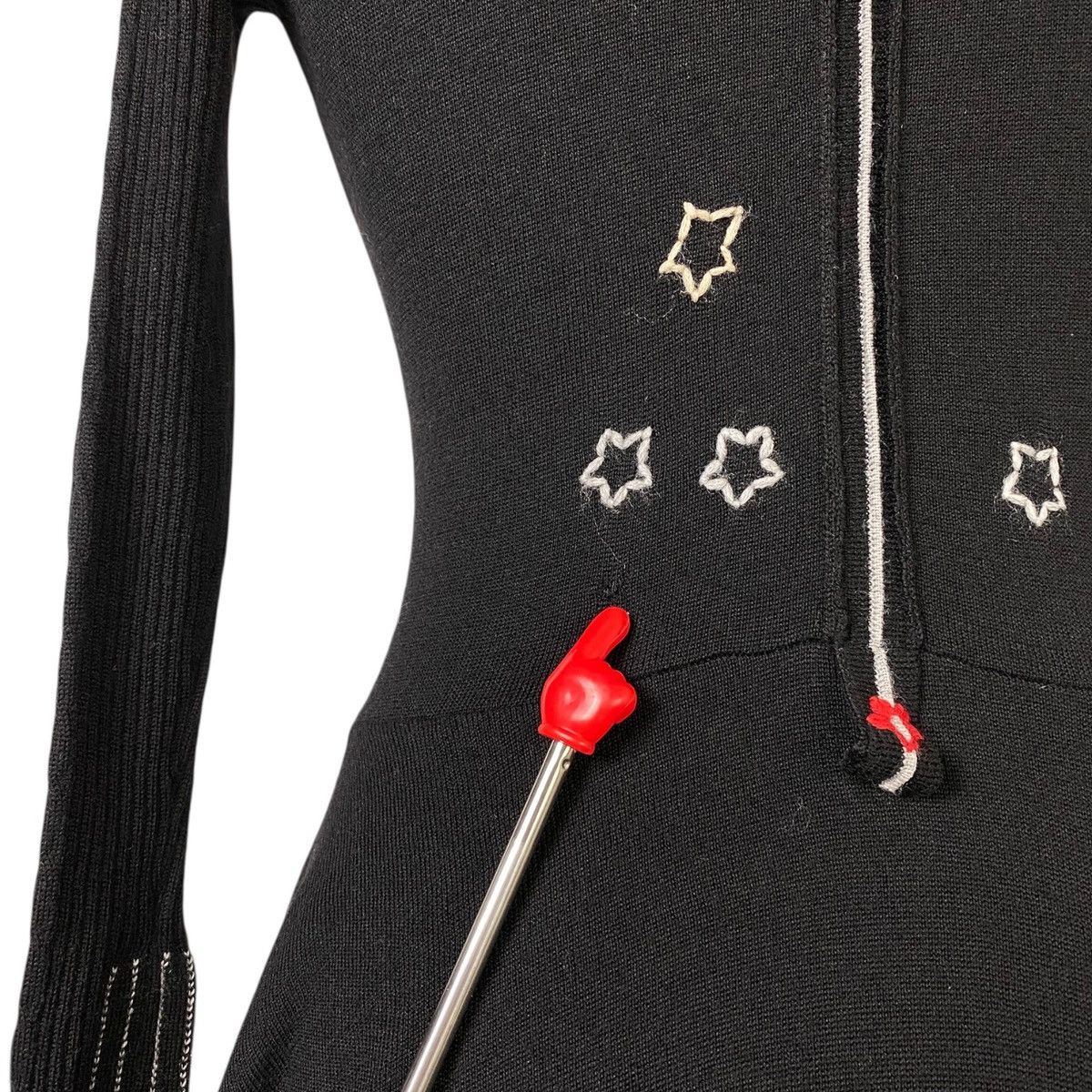 Marithe + Francois Girbaud M+FG Long Sleeve Bodycon Ballon Hem Wool Stars Logo Dress Size M / US 6-8 / IT 42-44 - 8 Thumbnail