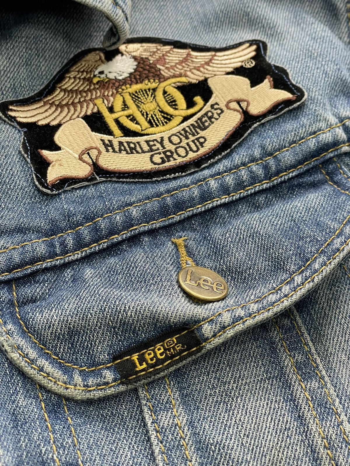Lee Rare lee storm rider denim 90s jacket harley davidson y2k Size US XL / EU 56 / 4 - 4 Thumbnail