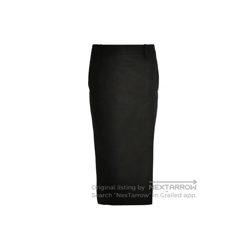 Prada Prada Black Wool Zip Midi Skirt. Size US 26 / EU 42 - 1 Thumbnail