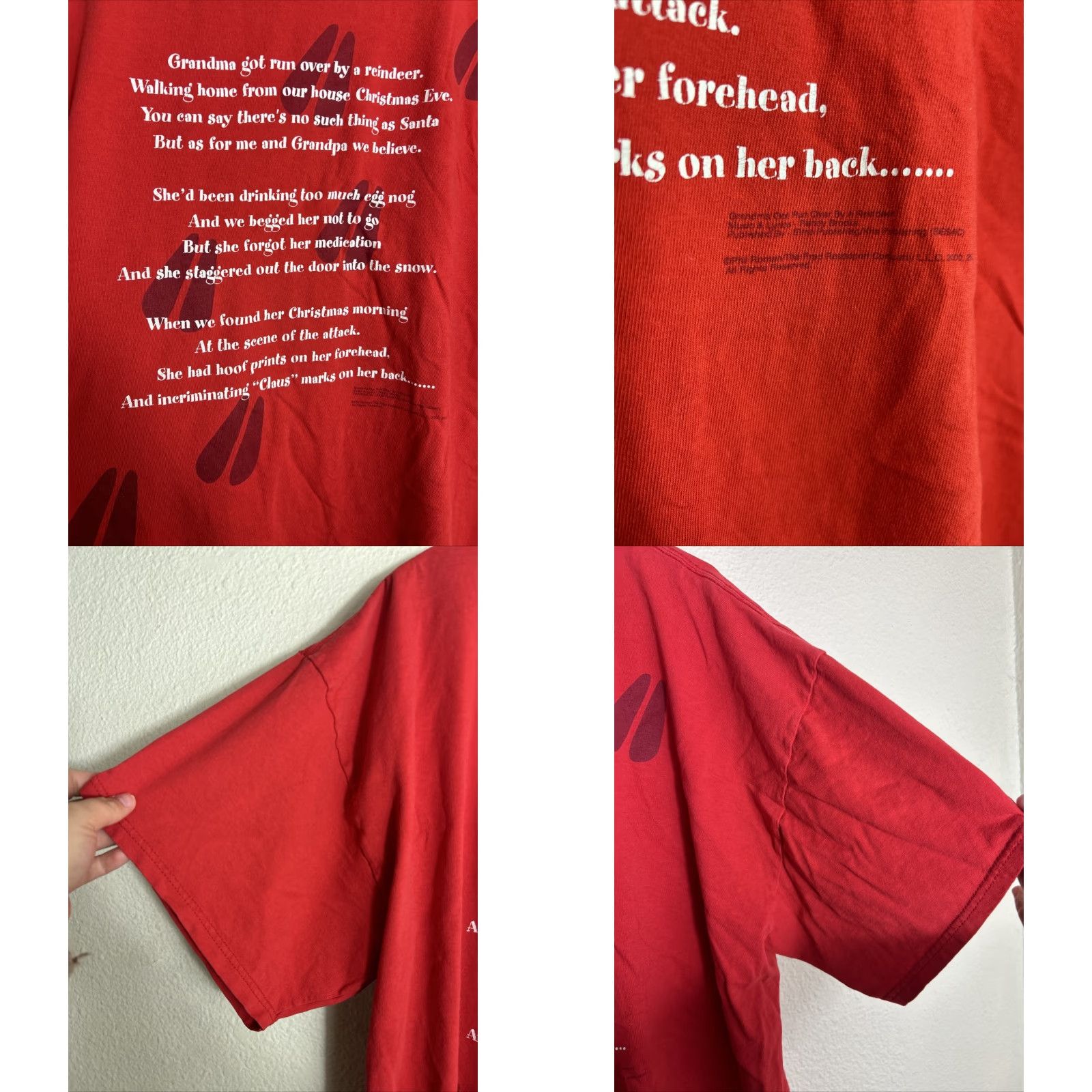 Gildan VINTAGE 2005 Grandma Got Run Over By A Reindeer Promo T Shirt Men’s 2XL Red Christmas Gildan Shirt Regular Short Sleeve Crew Neck" Size US XXL / EU 58 / 5 - 9 Thumbnail