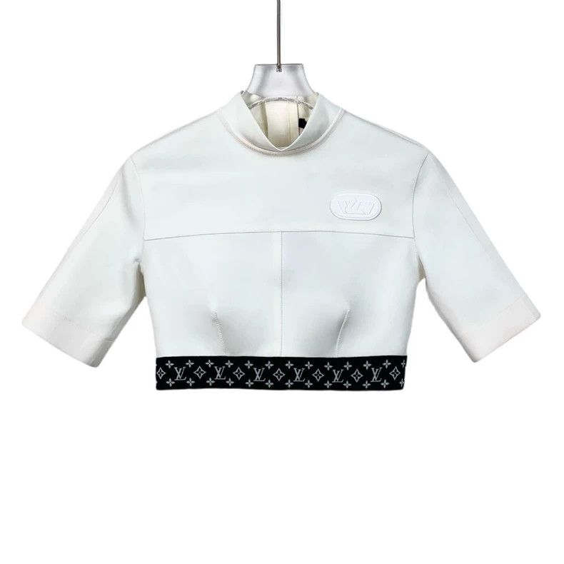 Louis Vuitton Louis Vuitton White logo presbyopic turtleneck short-sleev Size XS / US 0-2 / IT 36-38 - 1 Thumbnail