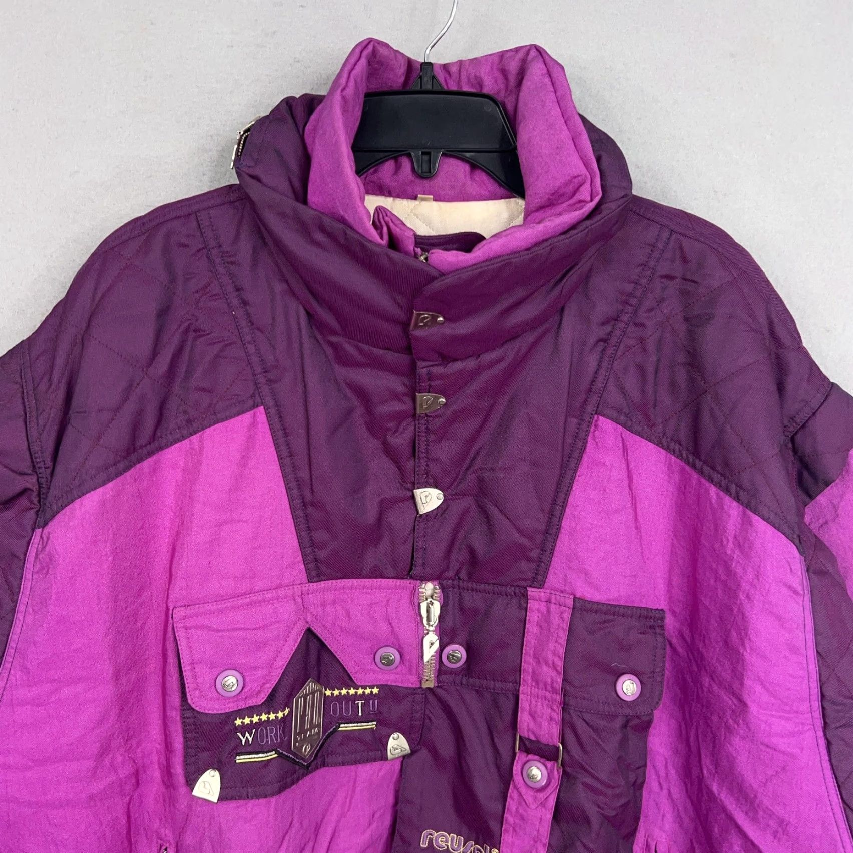 Vintage VINTAGE Reusch Jacket Mens L Purple Magenta 90s Pro-Team Workout Ski Bomber Zip Wind-Resistant Pockets Mens Size US L / EU 52-54 / 3 - 2 Thumbnail