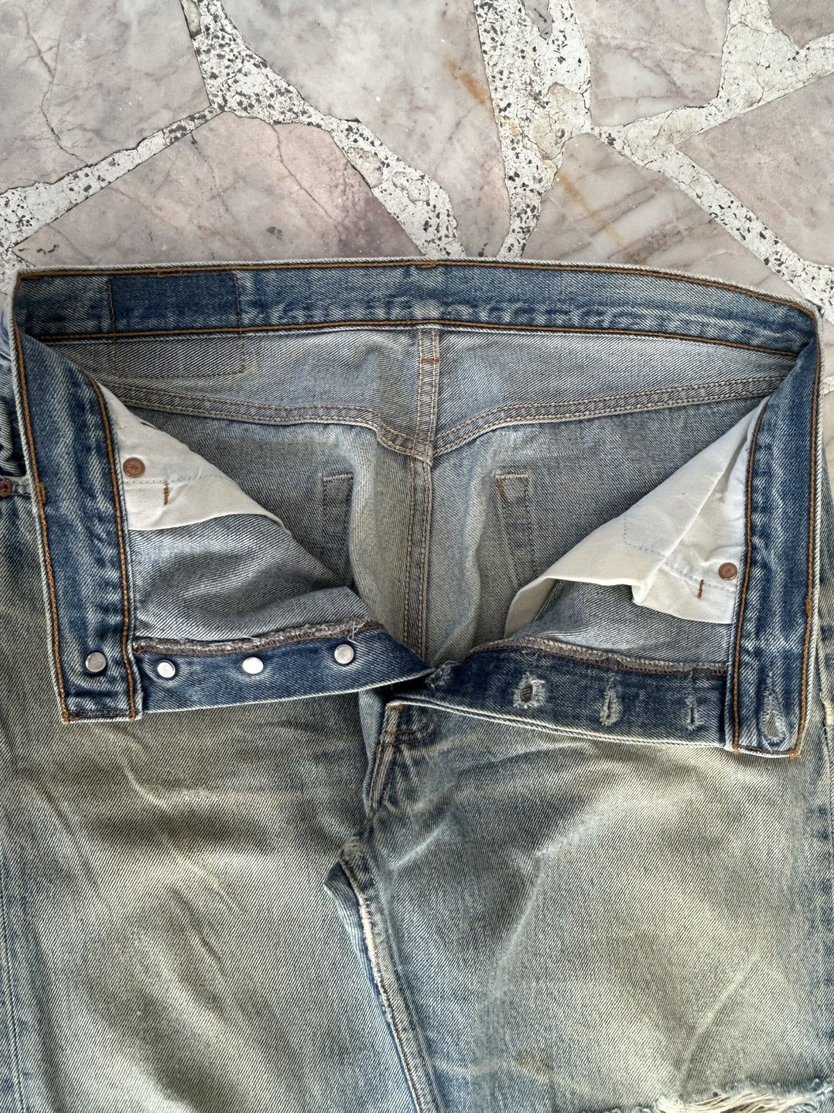 Levi's Levis 501xx Ripped Japan Denim Size US 35 - 9 Thumbnail