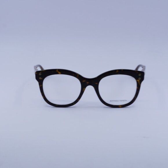 Bottega Veneta Bottega Veneta BV0241O 002 Eyeglasses Havana 49mm Square Size ONE SIZE - 3 Thumbnail